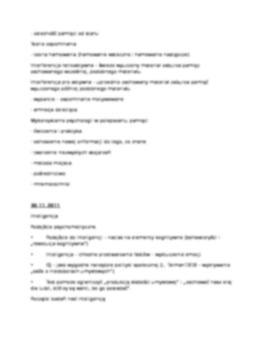 Psychologia - wykłady - Psychologia pamięci - strona 3
