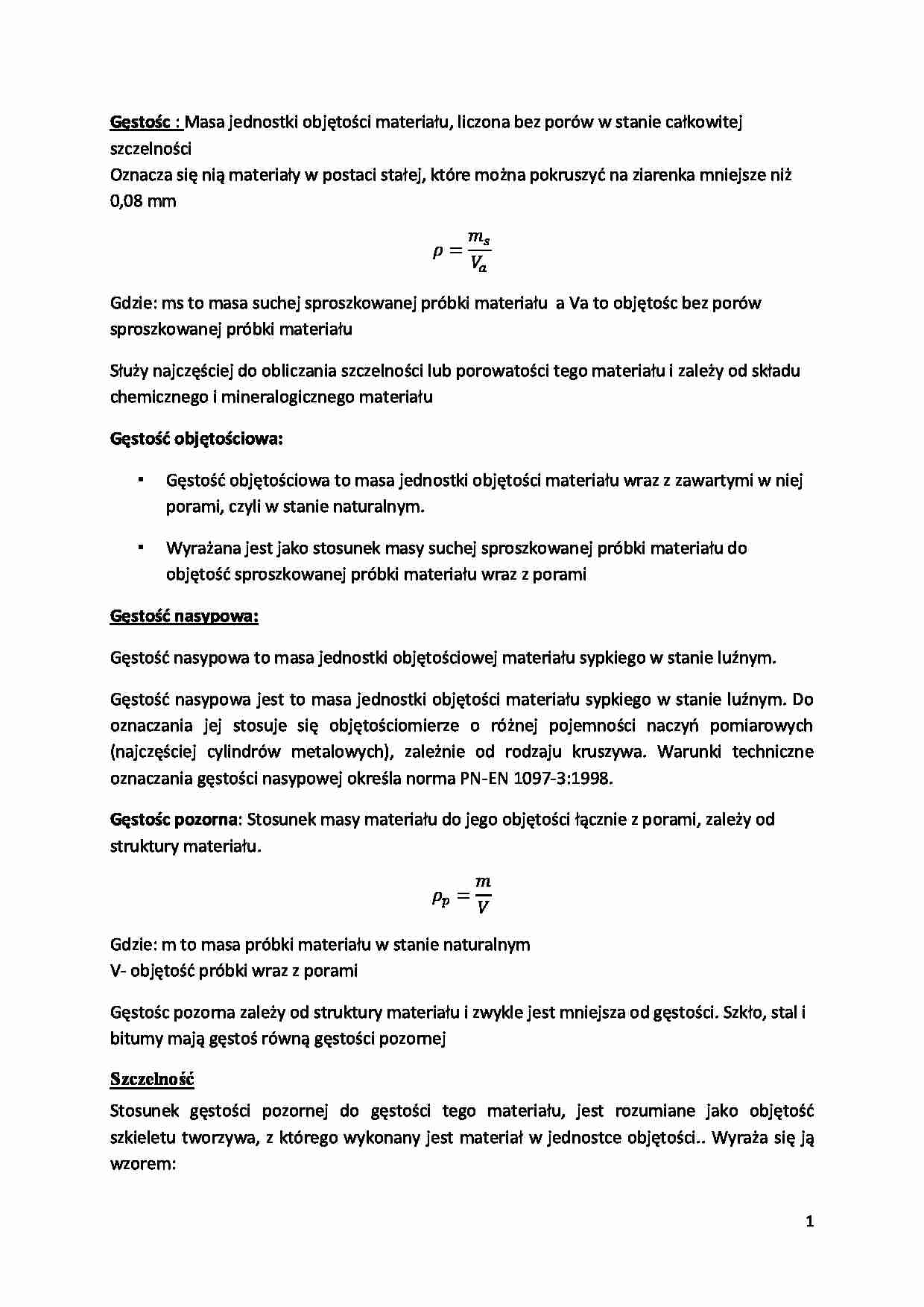 Parametry techniczne materiałów budowlanych - strona 1