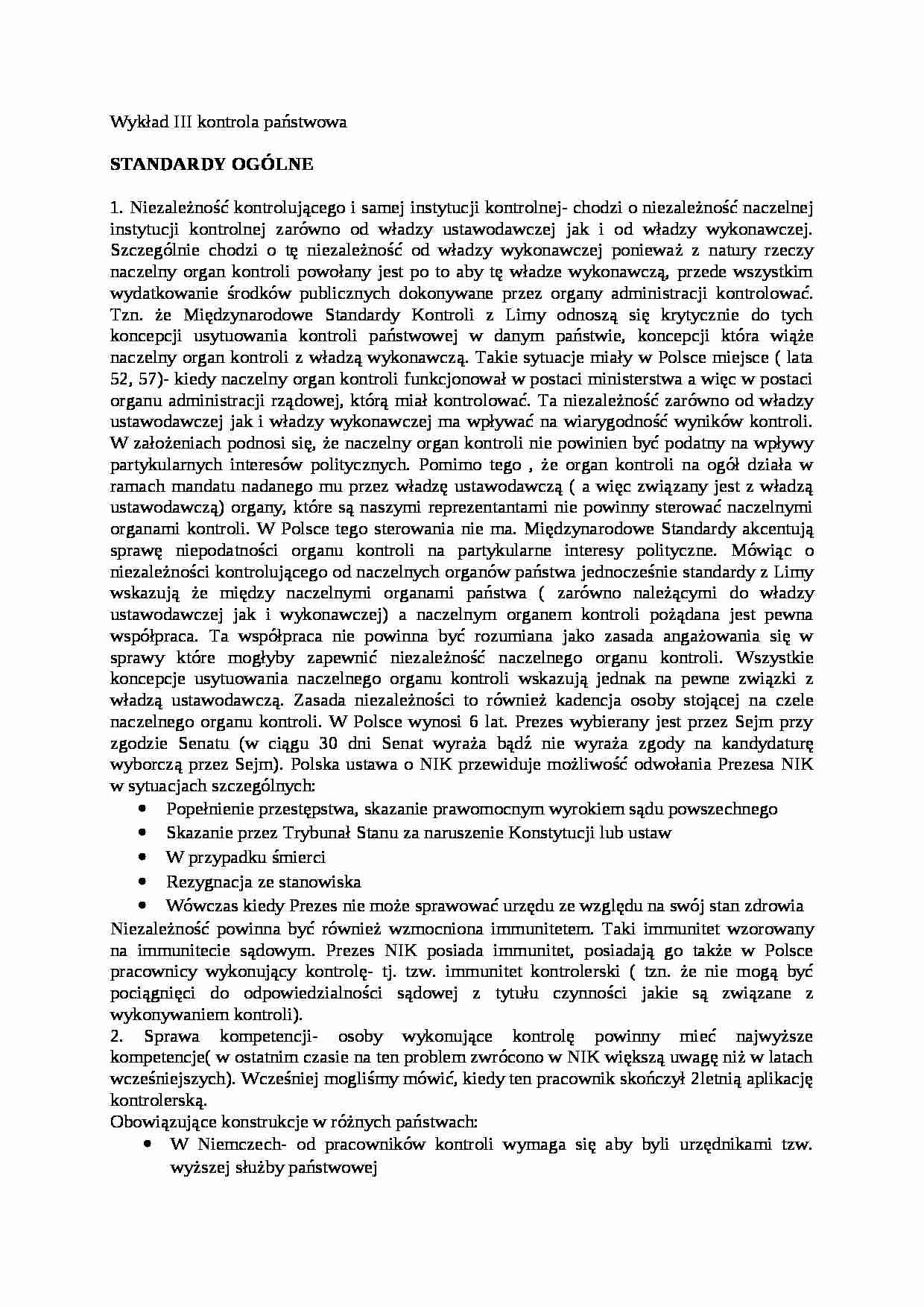 Kontrola państwowa - komplet wykładów - strona 1