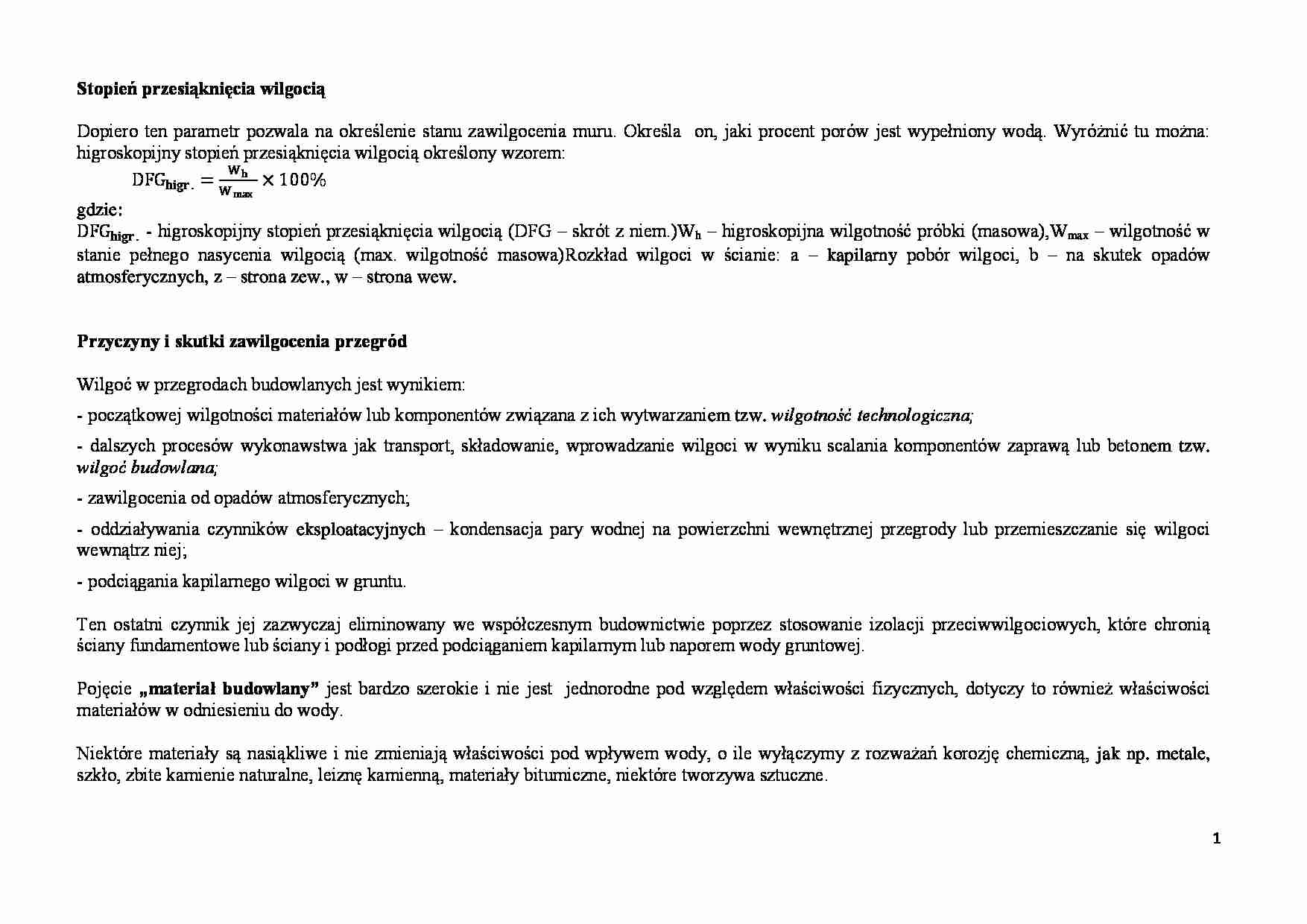 Fizyka budowli - cz. 4 - strona 1