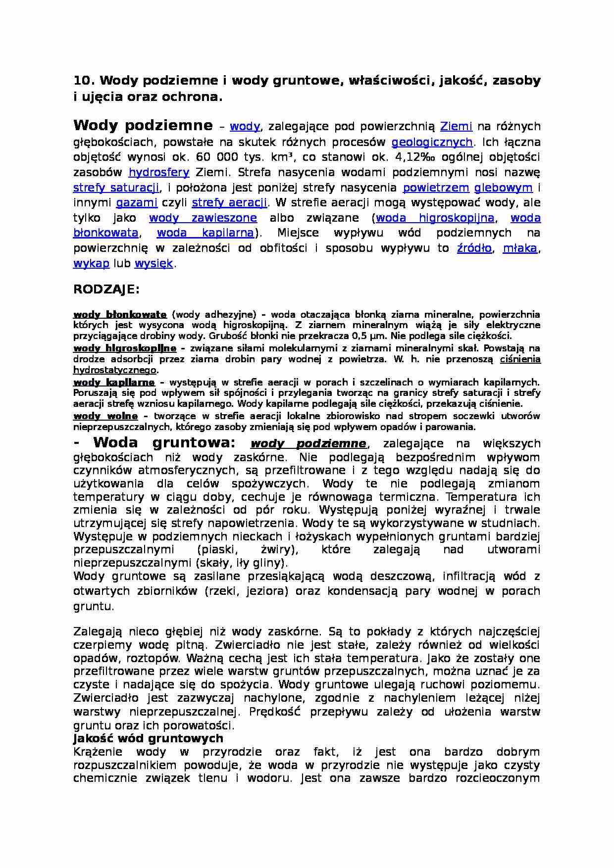 Opracowanie pytań z geotechniki (inż) - strona 1