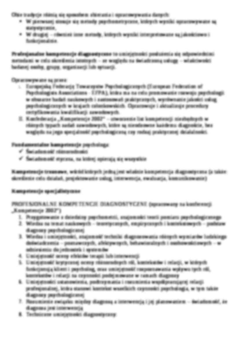 Wprowadzenie do diagnostyki psychologicznej - wykłady - strona 3