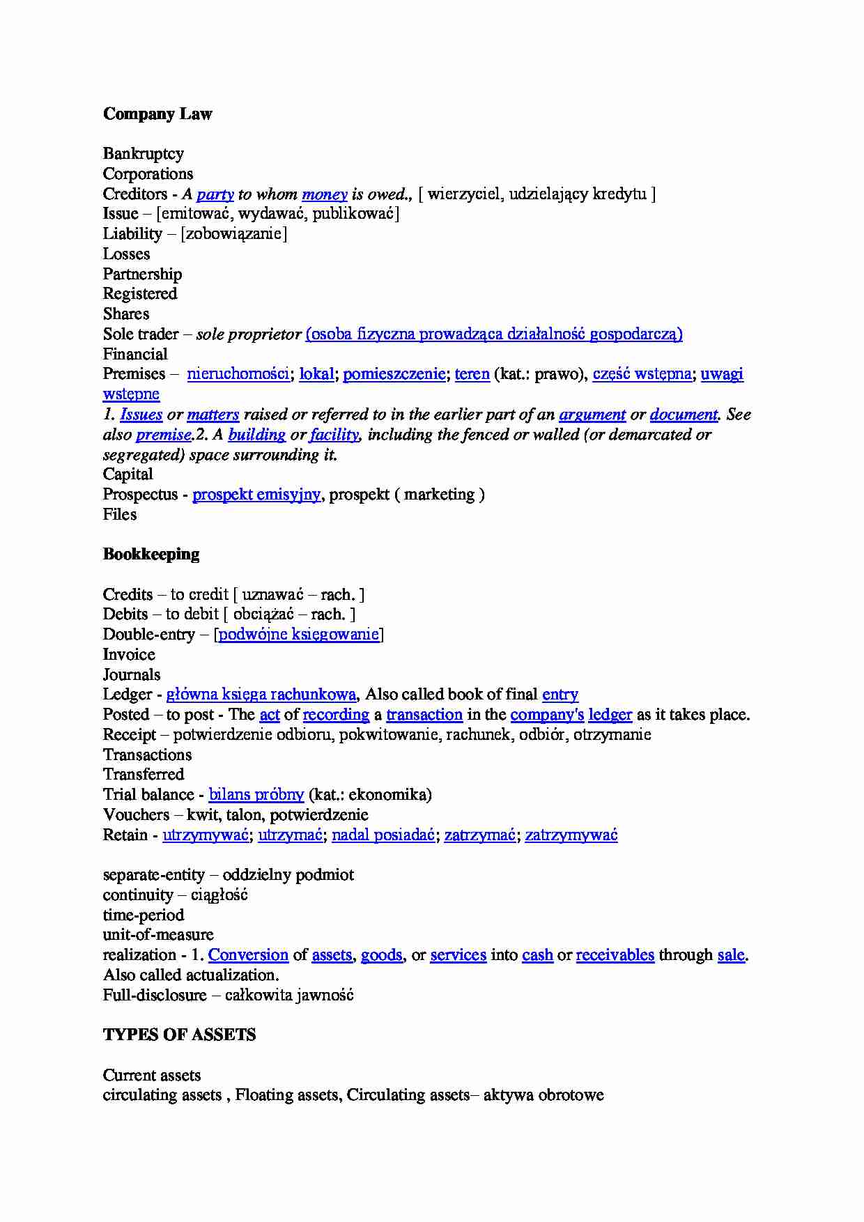 financial vocabulary - strona 1