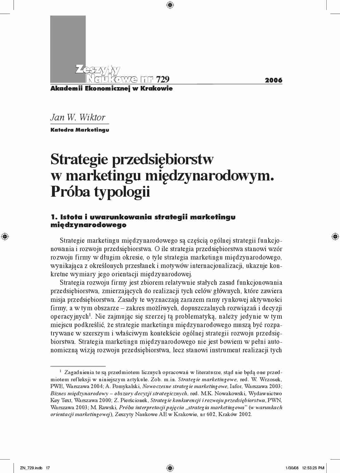 Marketing międzynarodowy - materiały na egzamin - strona 1