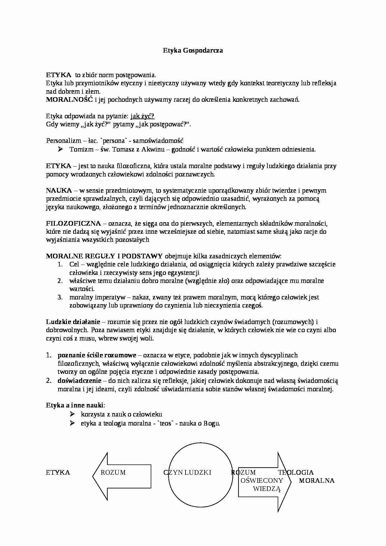 Etyka gospodarcza - wykłady - strona 1