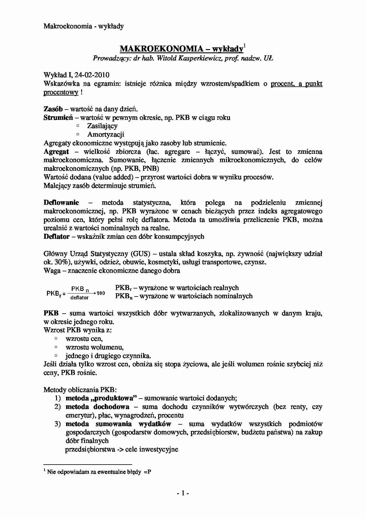 Makroekonomia w pigułce - strona 1