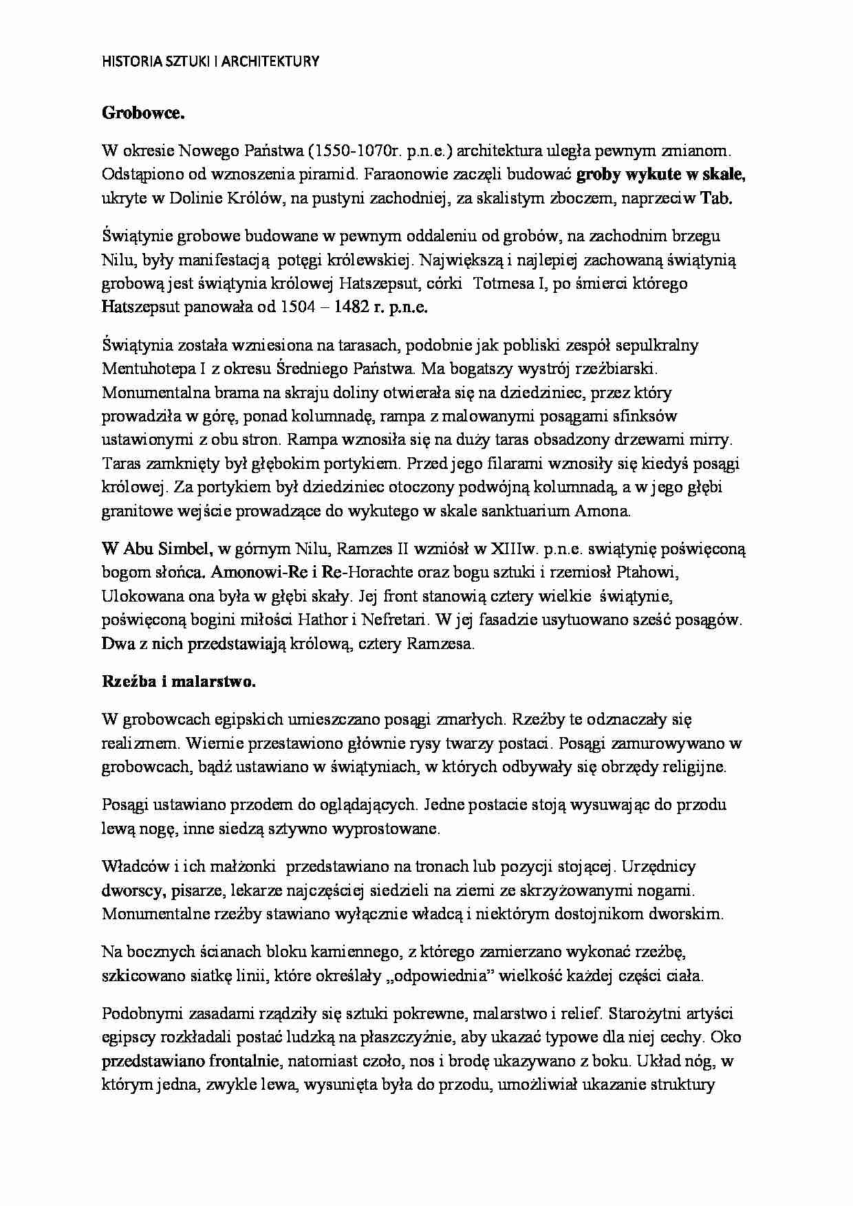 Historia sztuki i architektury - Egipt i Grecja - strona 1