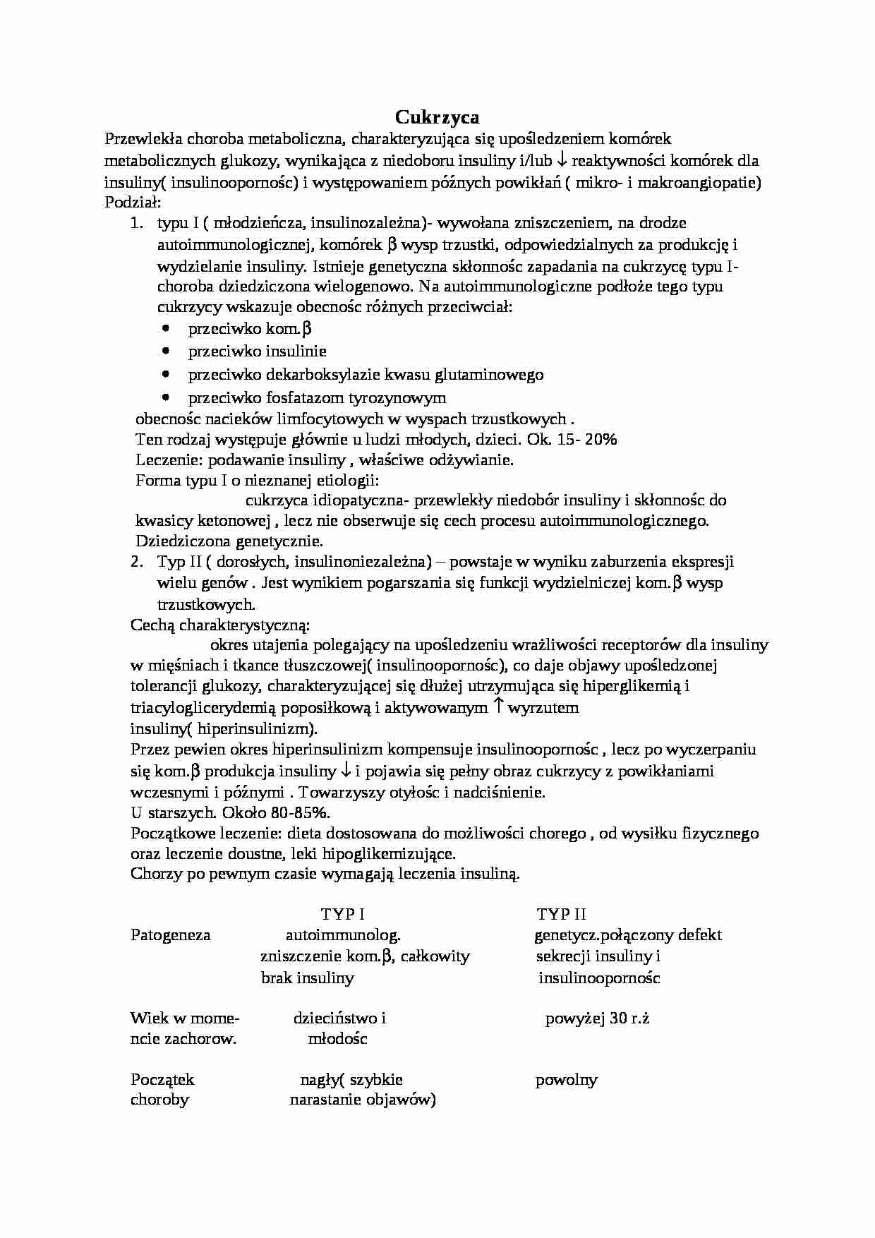 Cukrzyca - hiperglikemia - strona 1