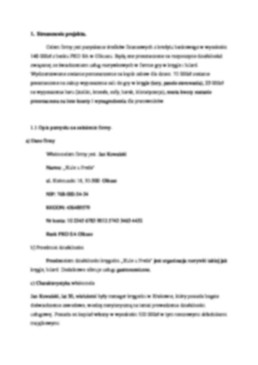 Biznes plan kręgielni - strona 2