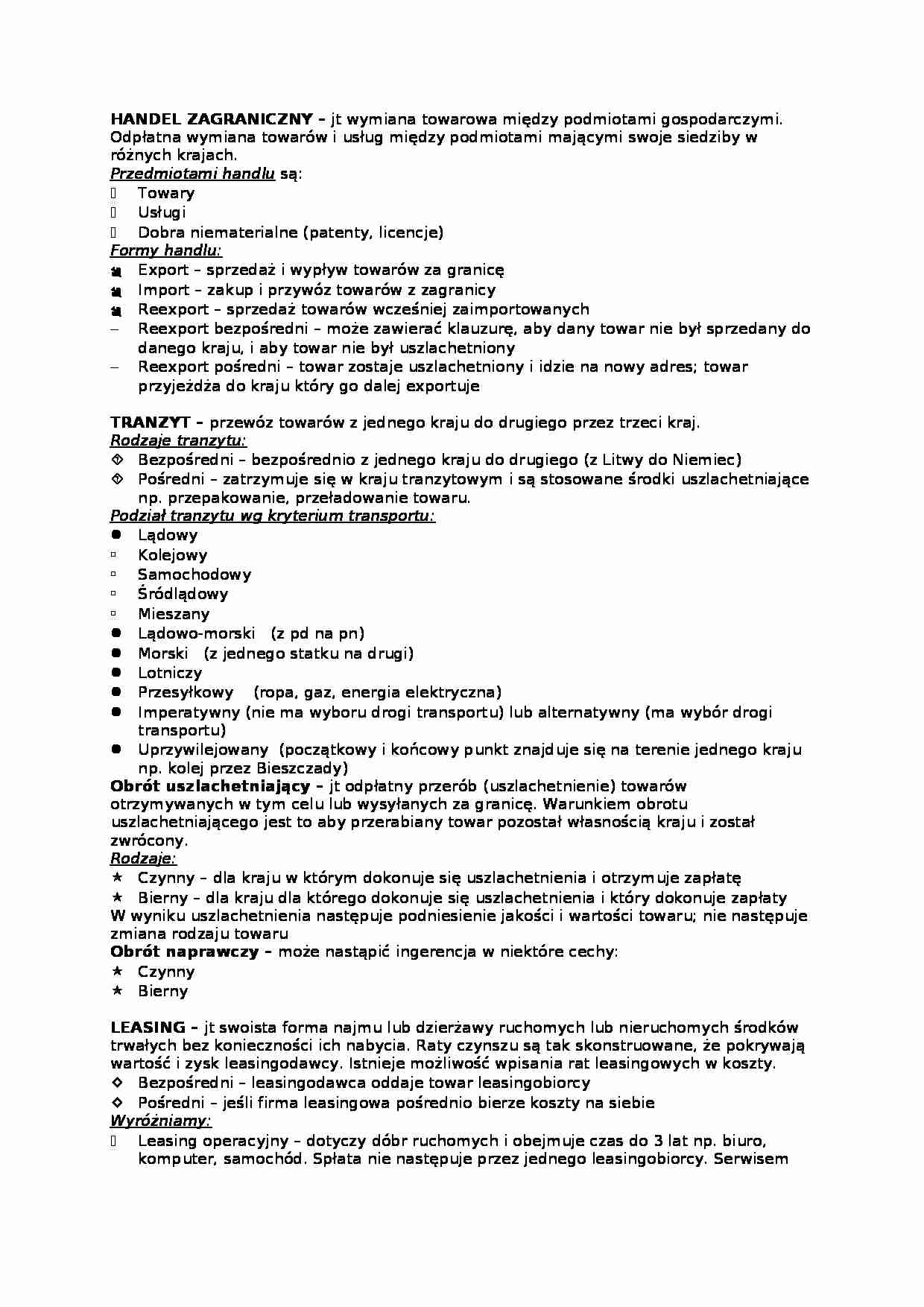 Handel zagraniczny - strona 1