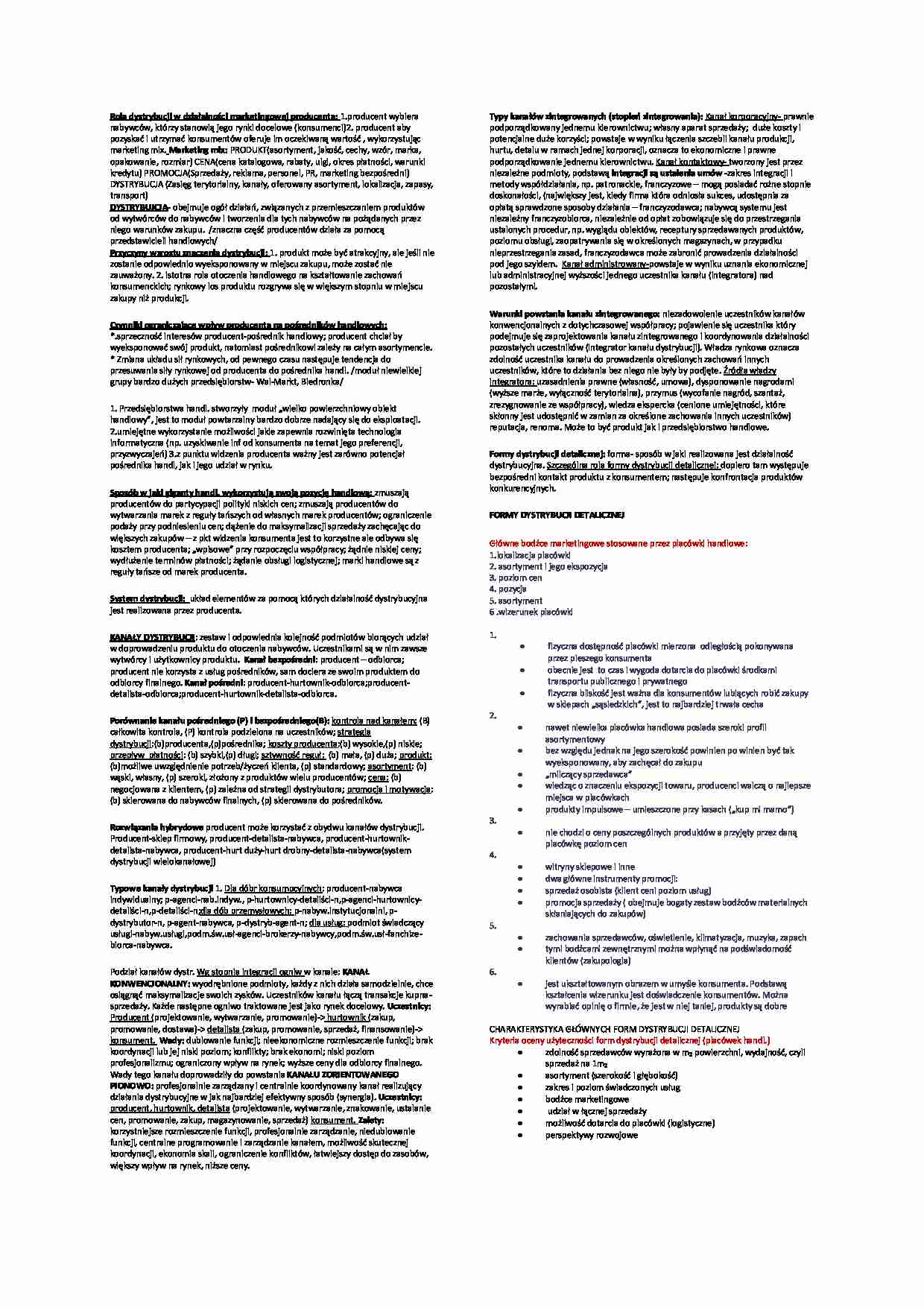 Zarządzanie dystrybucją  - strona 1