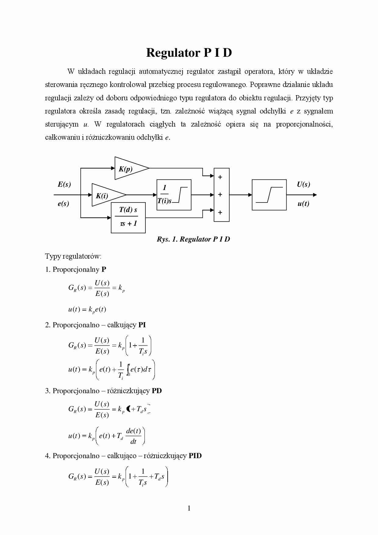 Regulator P I D - strona 1