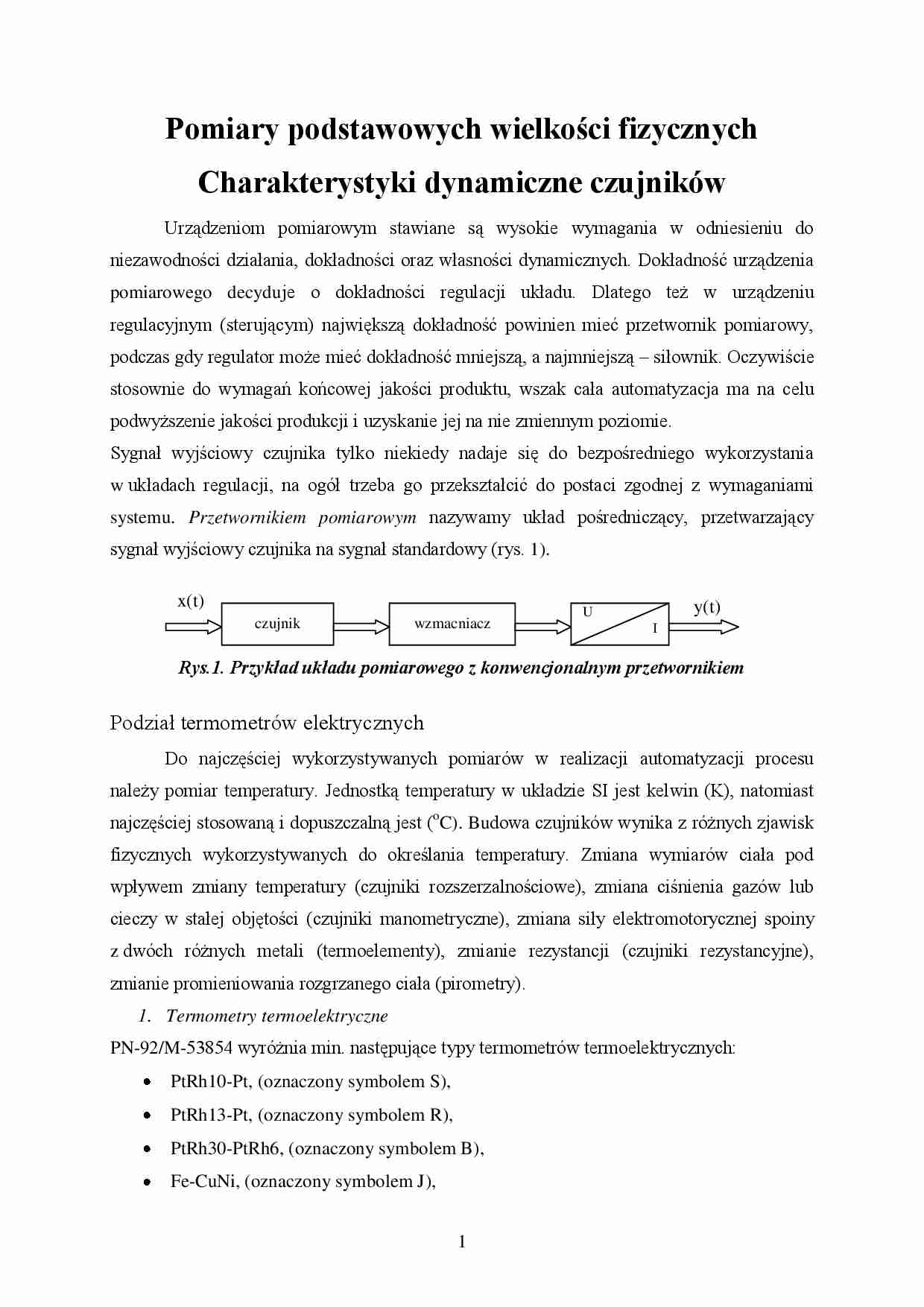 Charakterystyki dynamiczne czujników - strona 1