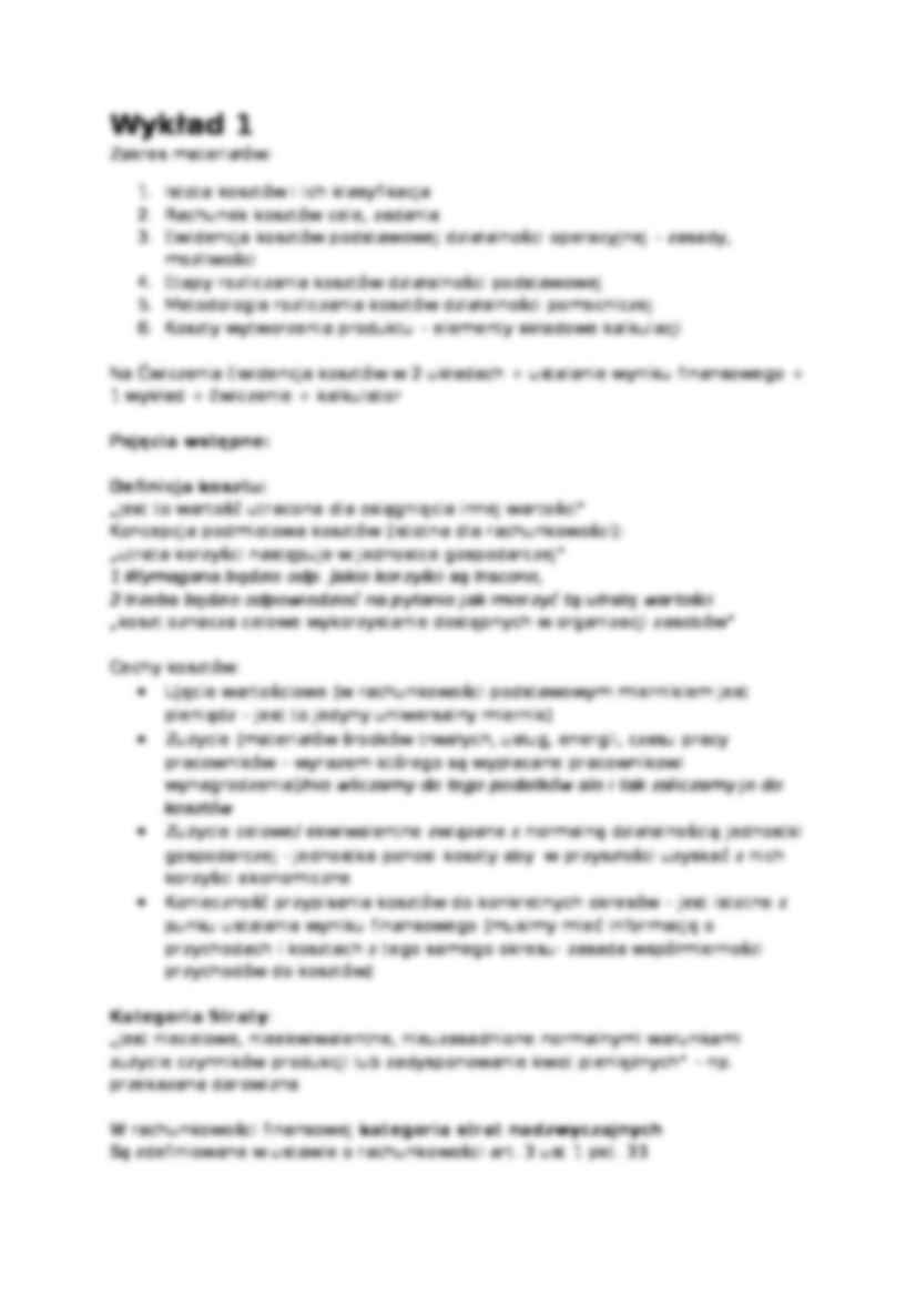 Rachunek kosztów - Kategorie straty - strona 2