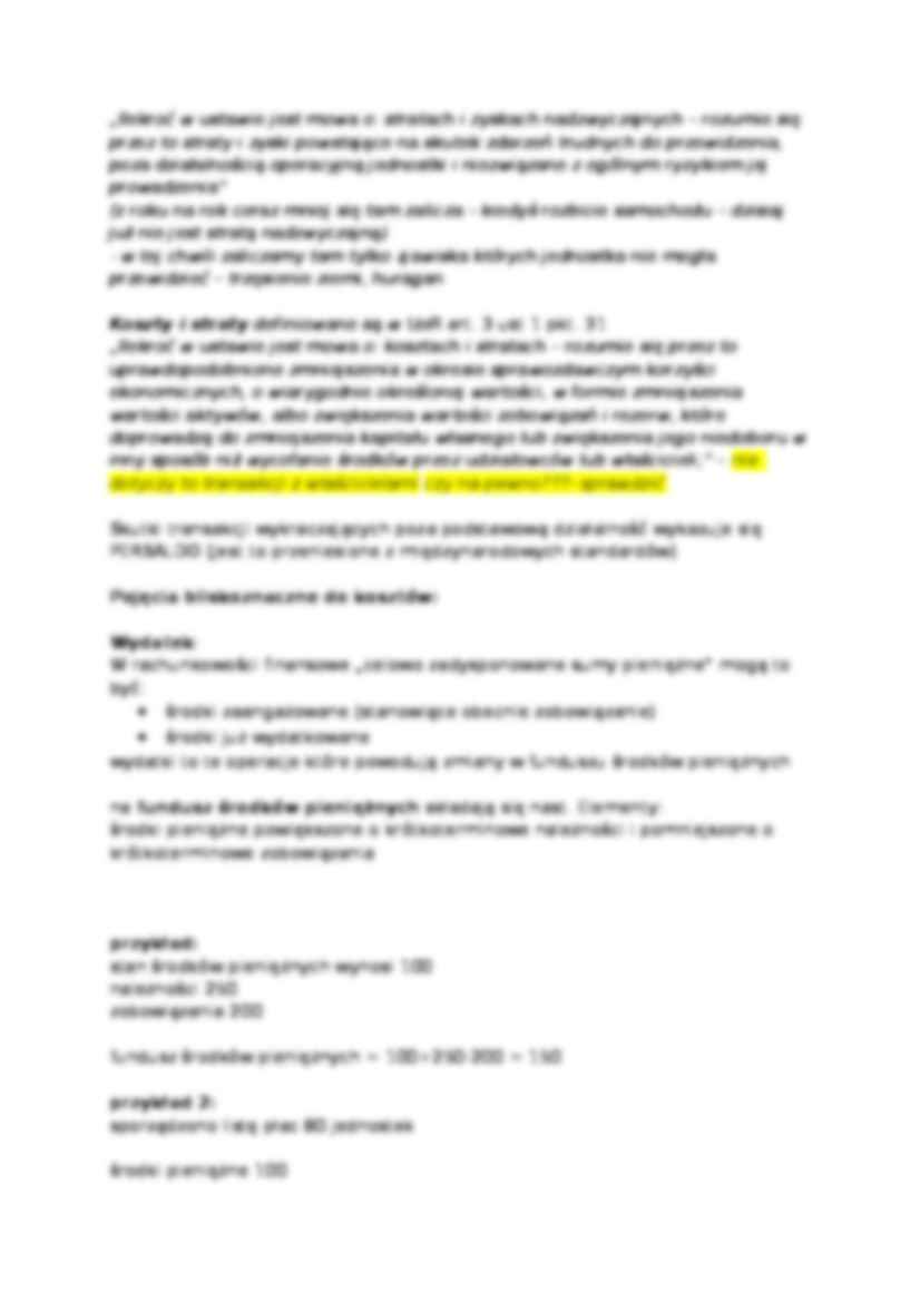 Rachunek kosztów - Kategorie straty - strona 3