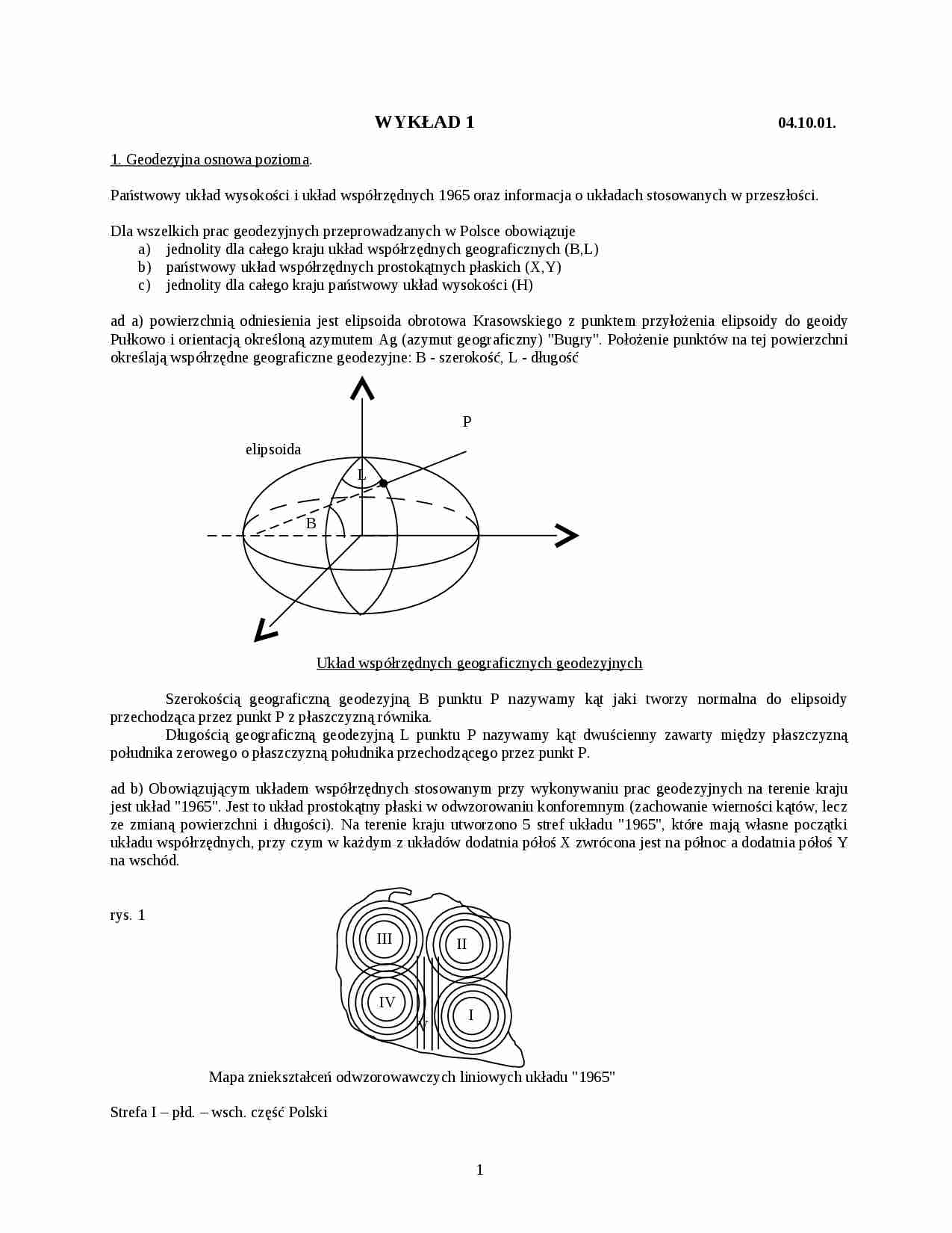 Geodezja - wykłady - strona 1