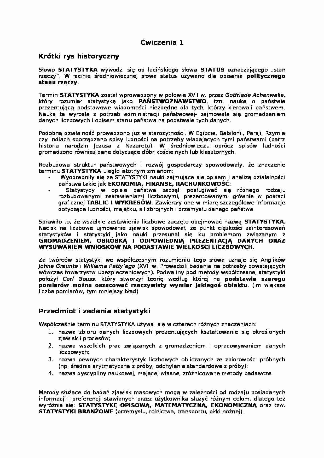 Podstawy statystyki - strona 1