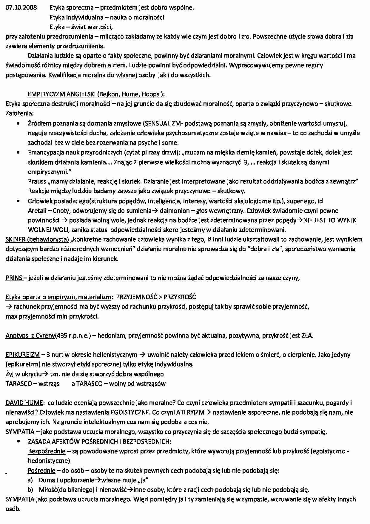 Etyka - EMPIRYCYZM ANGIELSKI  - strona 1