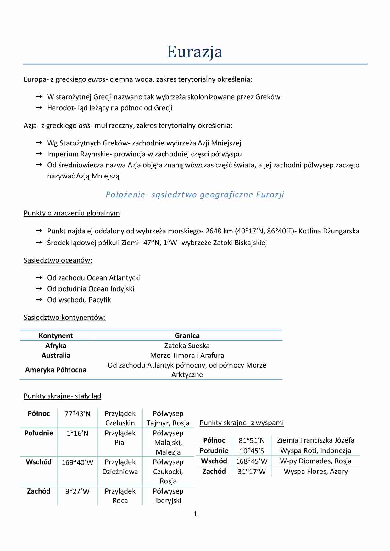 Geografia regionalna świata - wykłady - strona 1