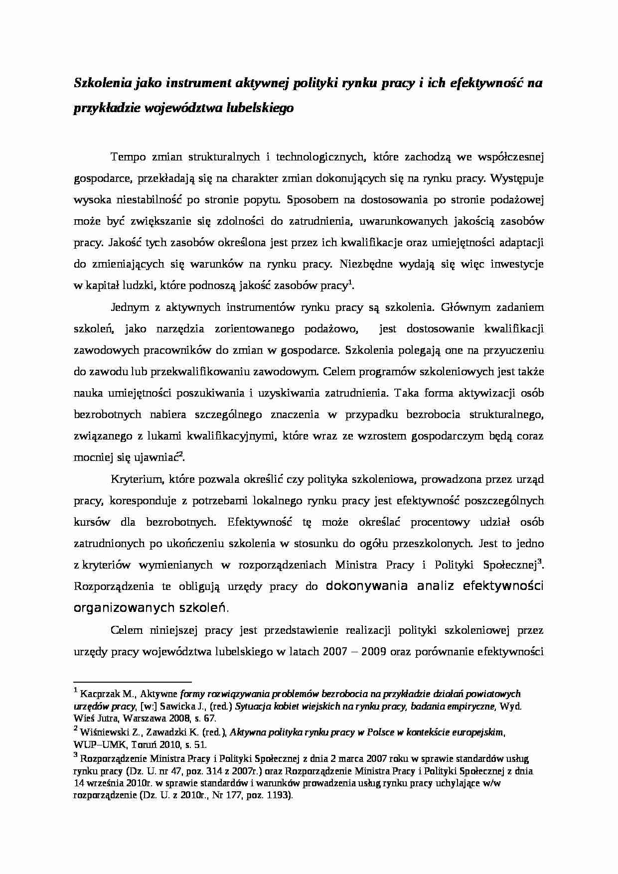 Referat z rynku pracy - strona 1