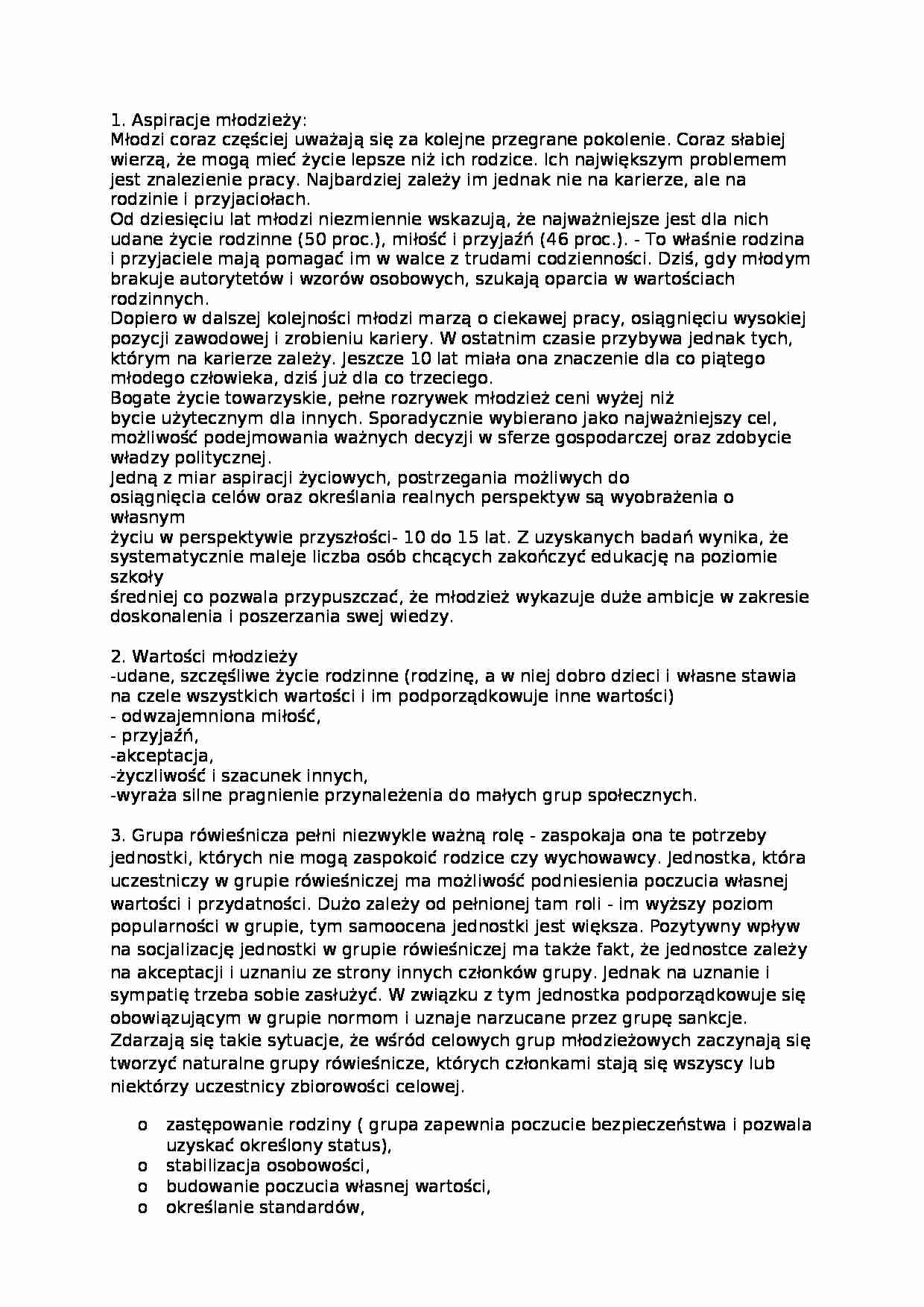 Wszytskie zagadnienia opracowane do kolokwium zaliczeniowego - strona 1