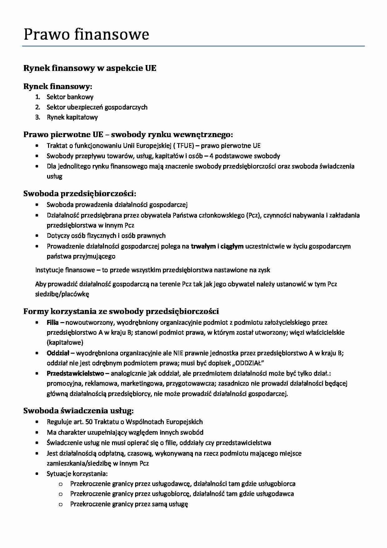 Prawo finansowe - wykład - strona 1