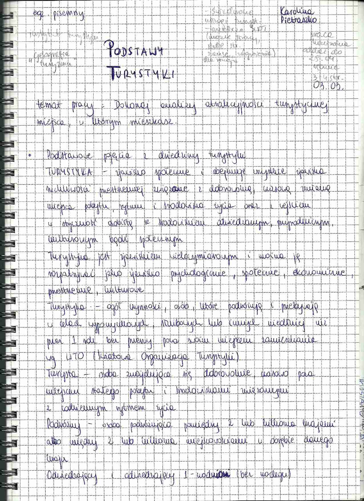Podstawy Turystyki - wykłady - strona 1