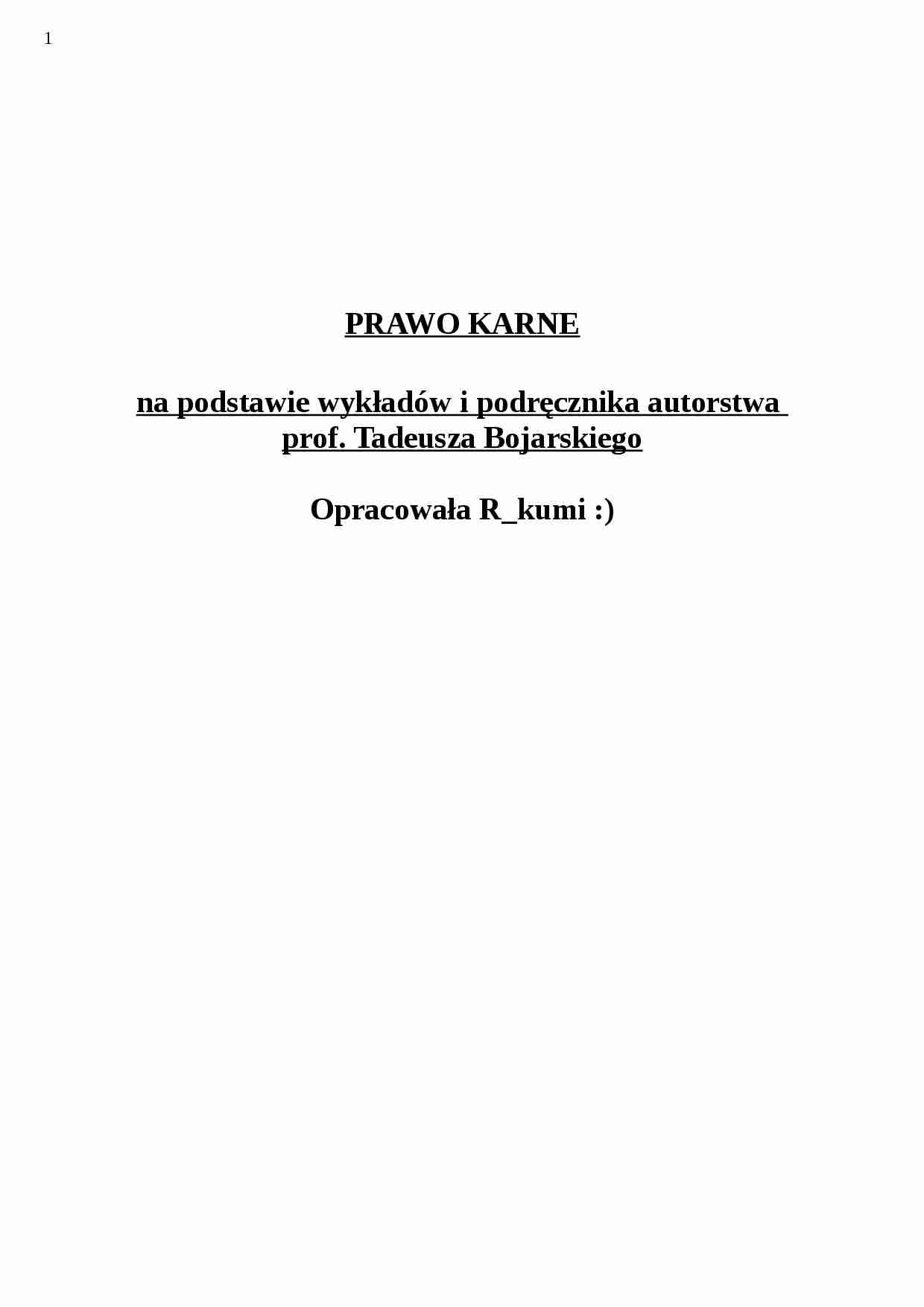Prawo karne - obszerne omówienie - strona 1