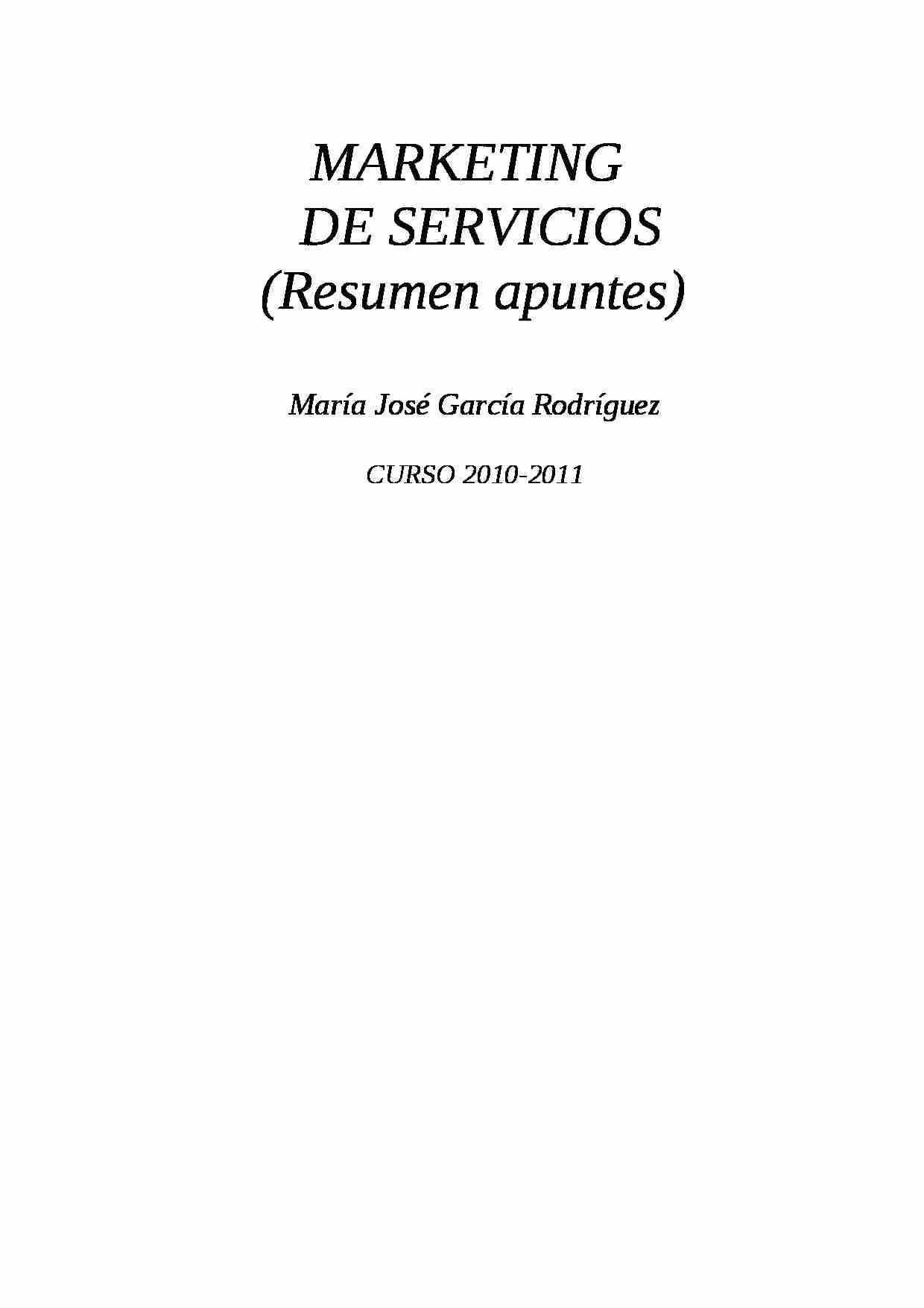 Resumen marketing de servicios - strona 1