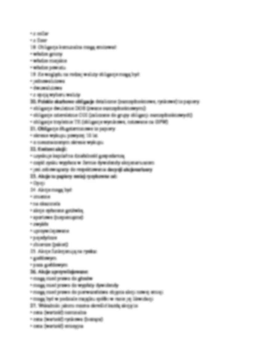 Rynki finansowe - pytania i odpowiedzi - strona 3