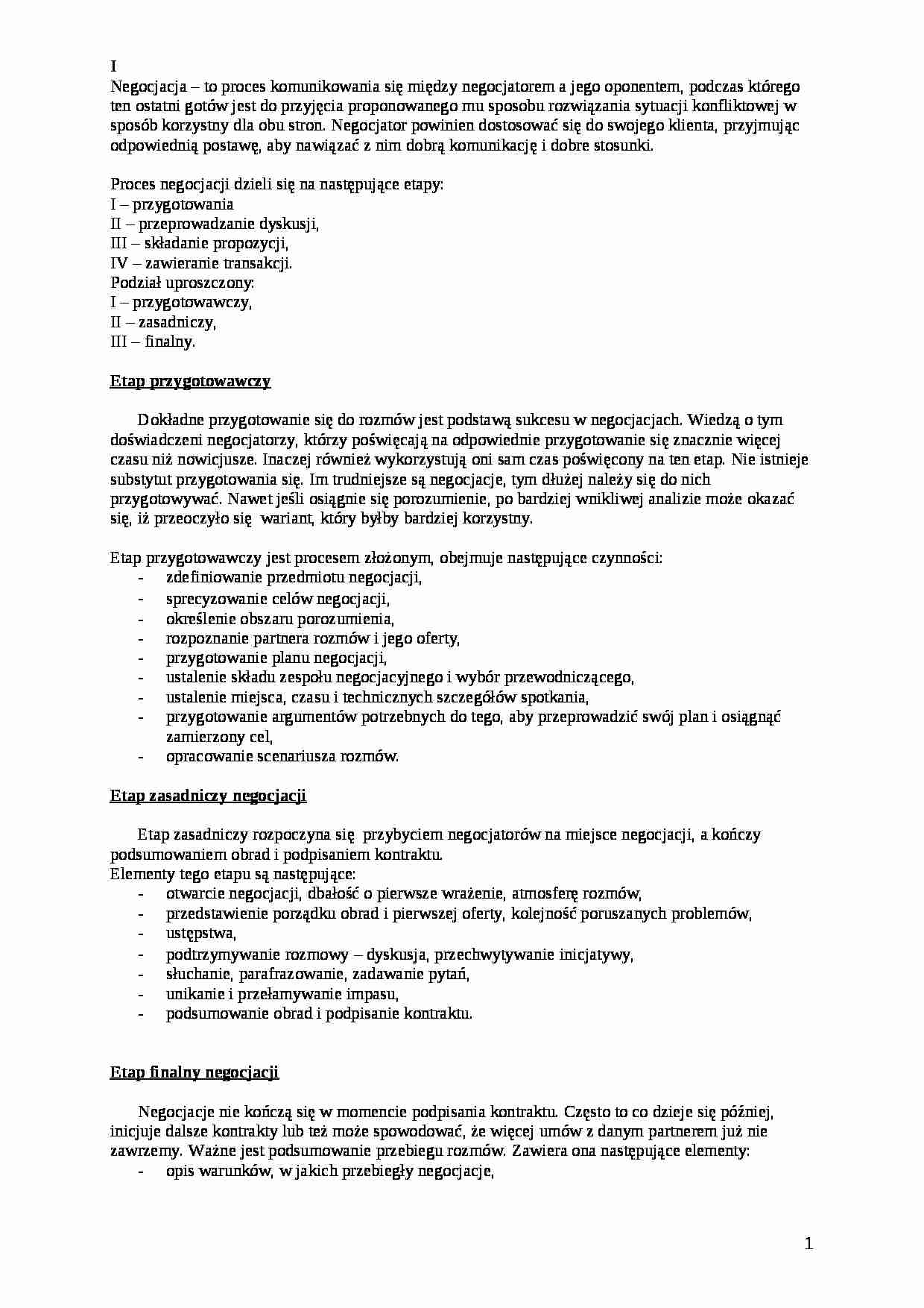 Style negocjacji - strona 1