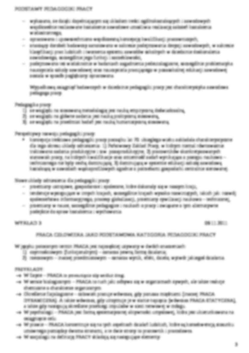 Podstawy Pedagogiki Pracy - wykład - strona 3
