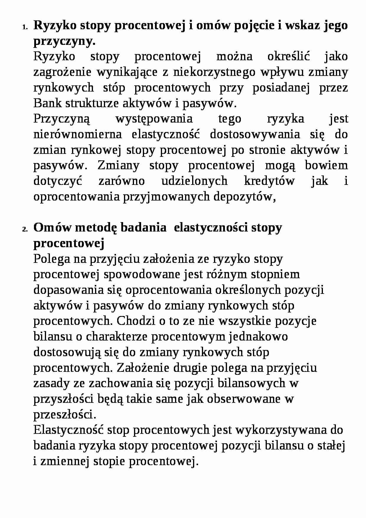 Zarządzanie ryzykiem - kolokwium II - strona 1