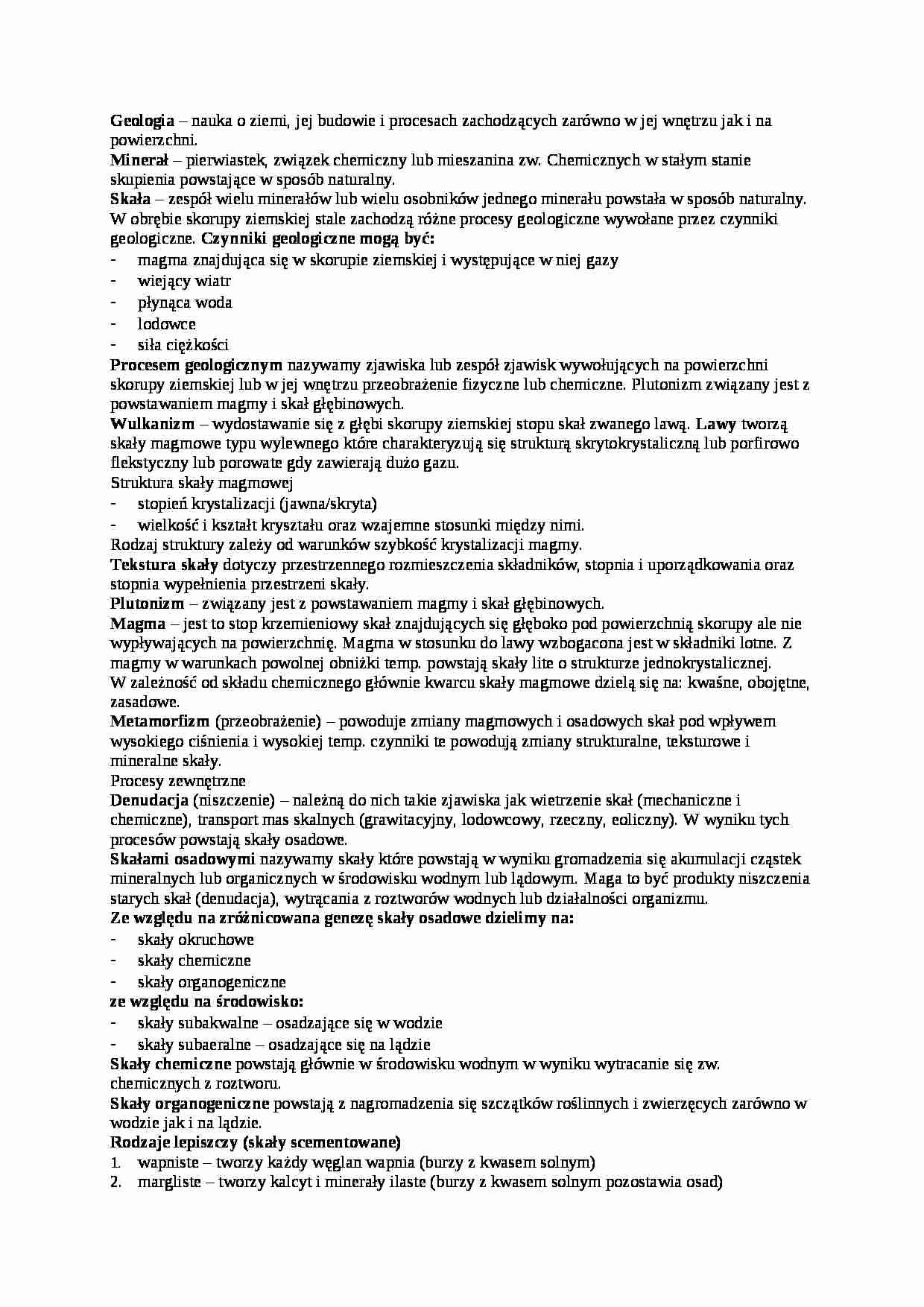 Geologia skałki - strona 1