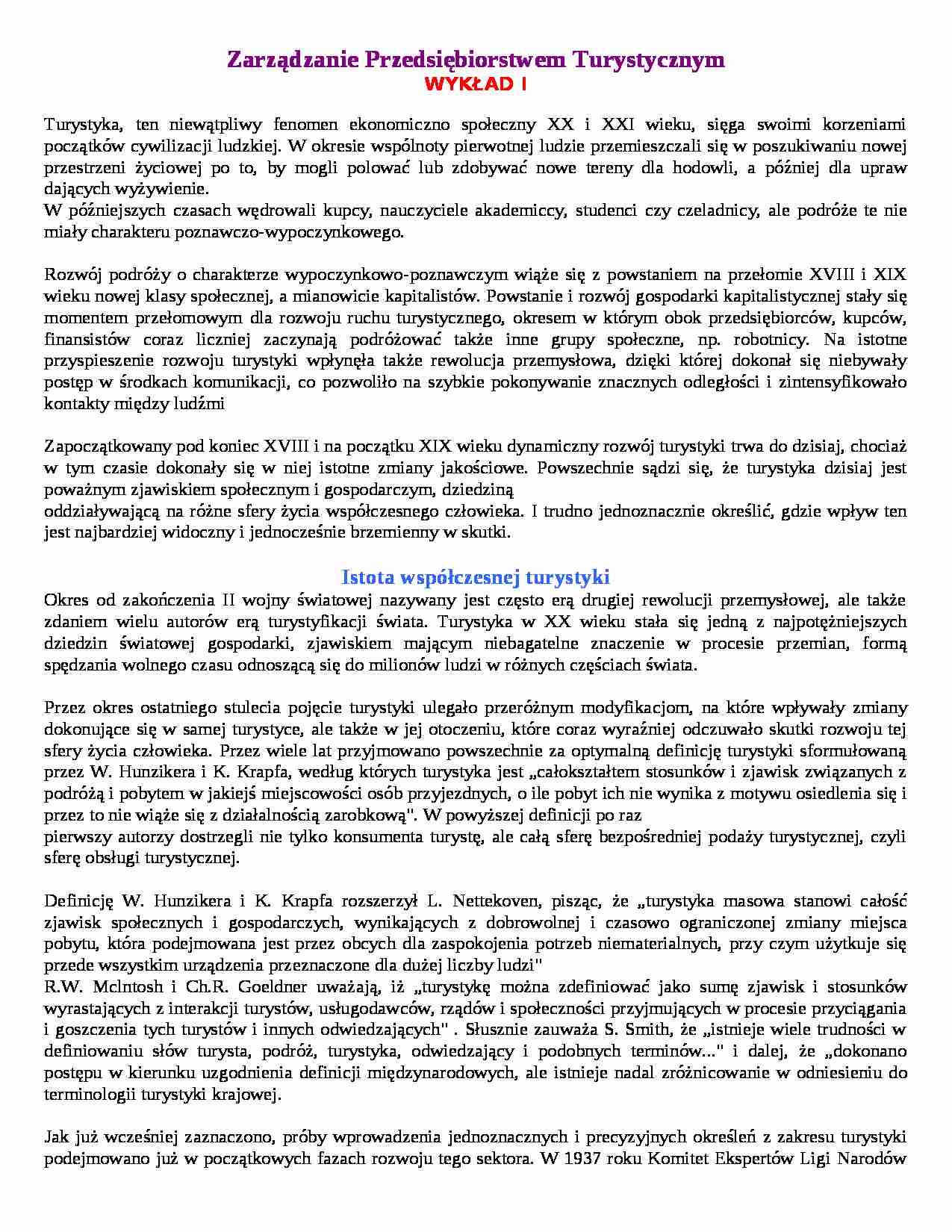 Przedsiębiorstwo turystyczne - strona 1