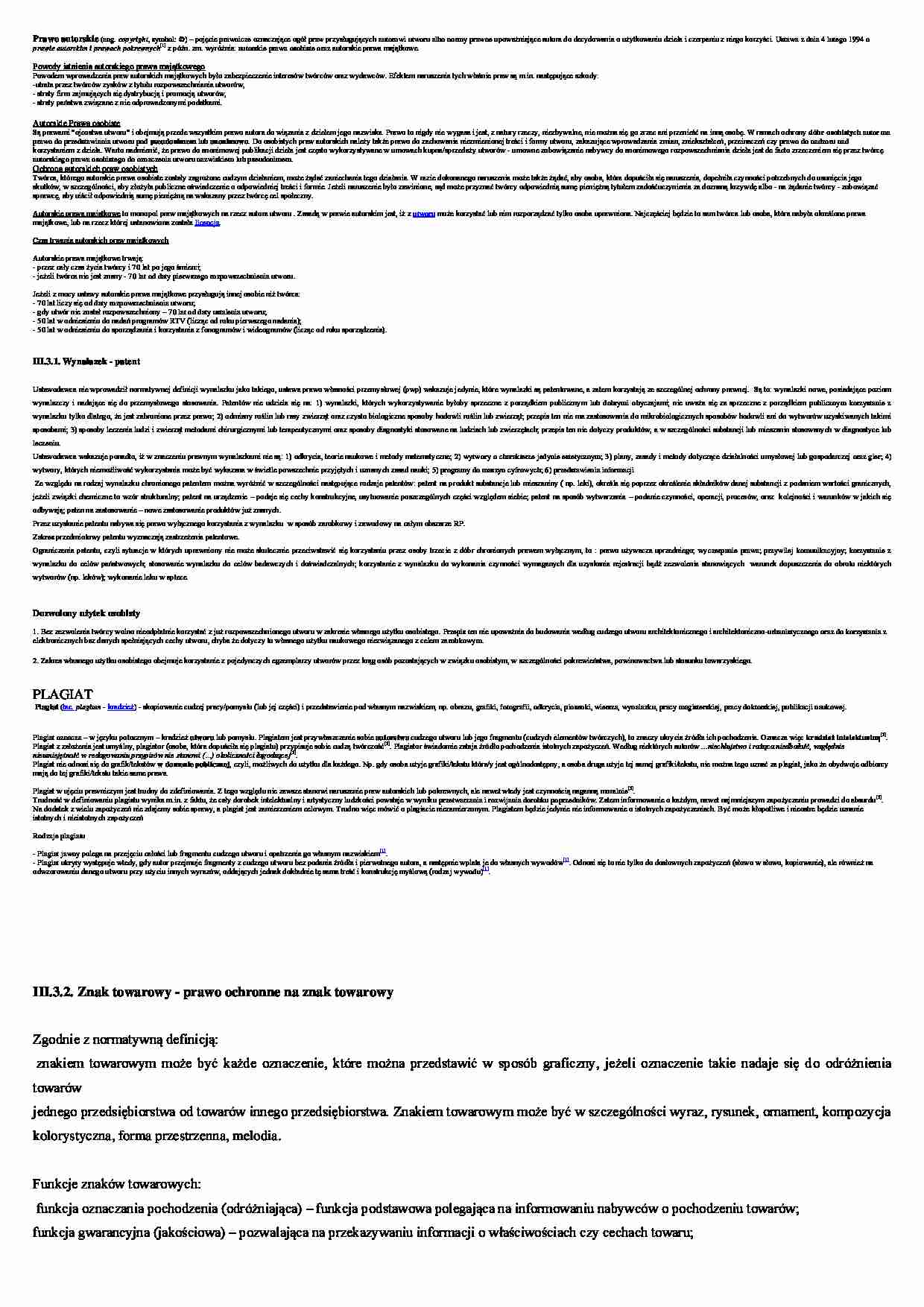 Ochrona własności intelektualnej  - strona 1