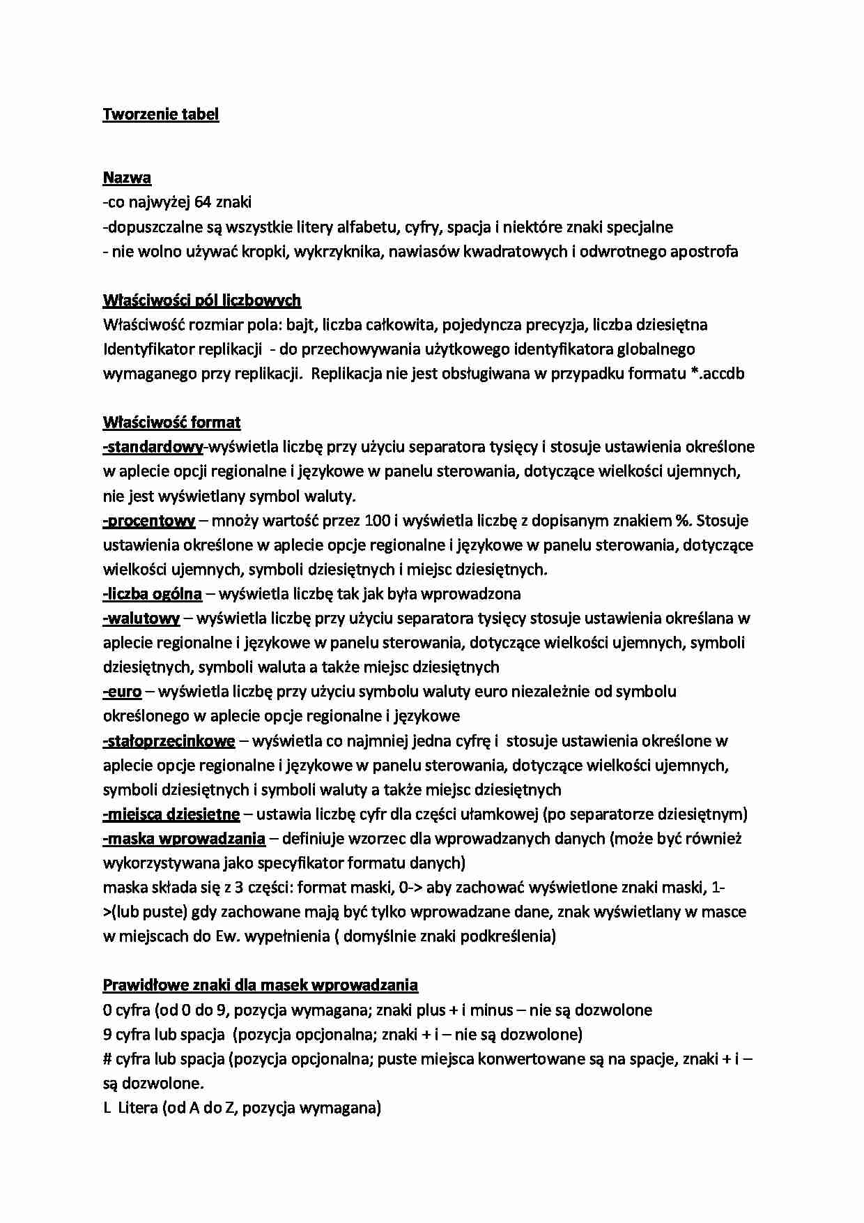 Bazy danych II rok - strona 1