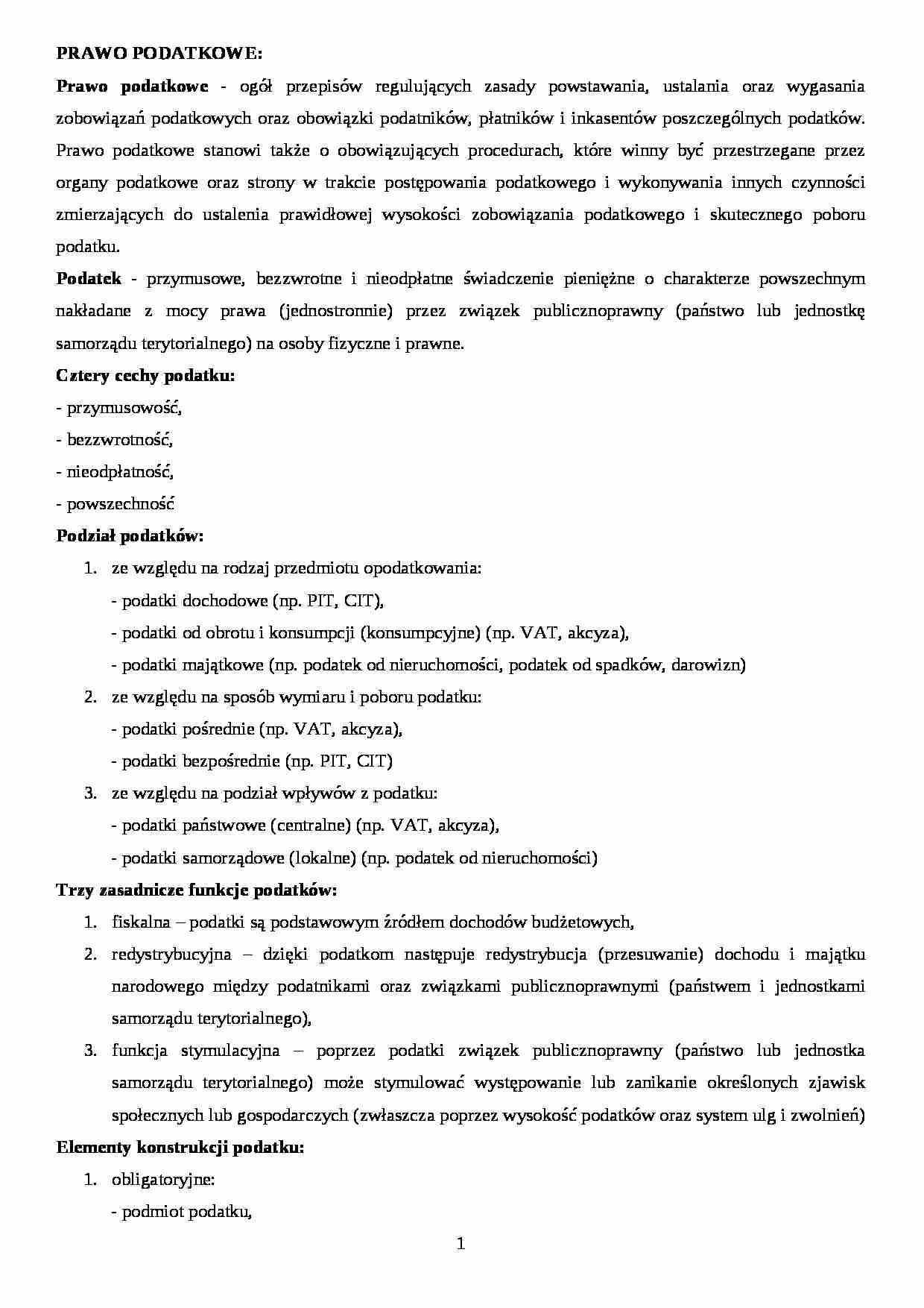 Prawo podatkowe - strona 1