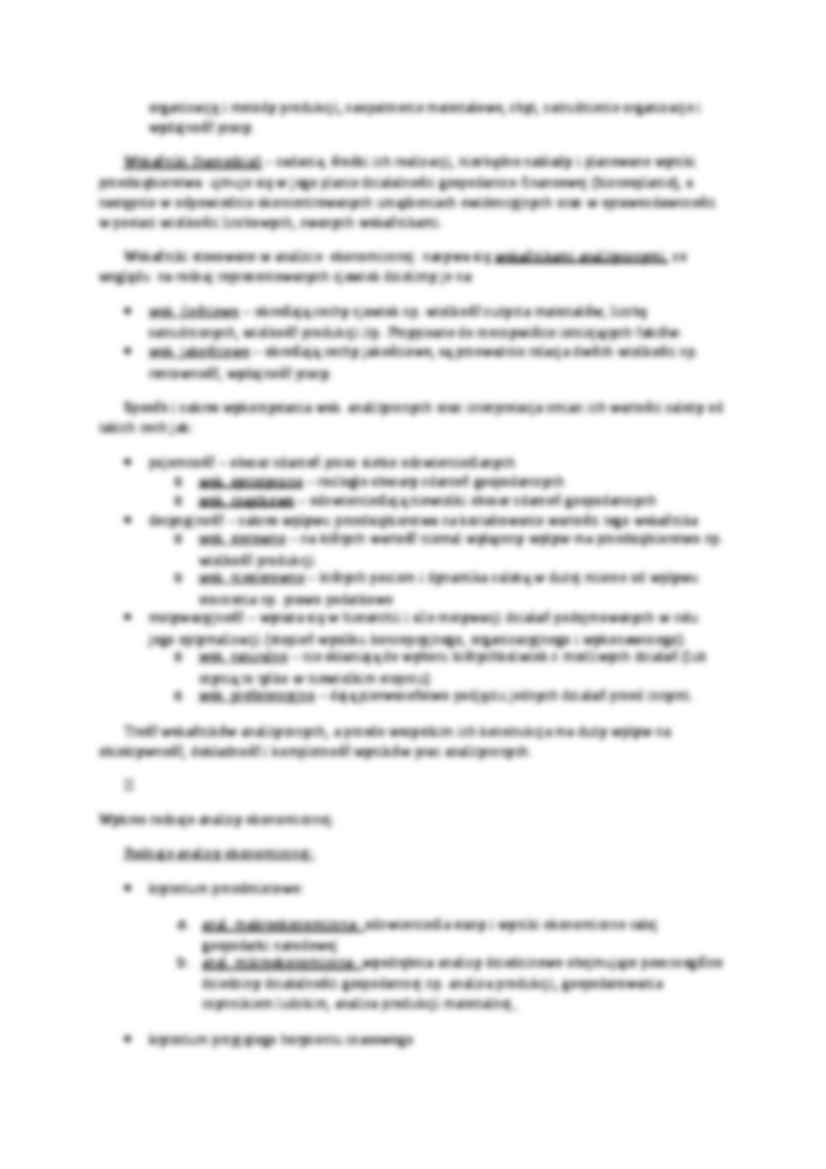 Istota analizy ekonomicznej przedsiębiorstw - strona 2