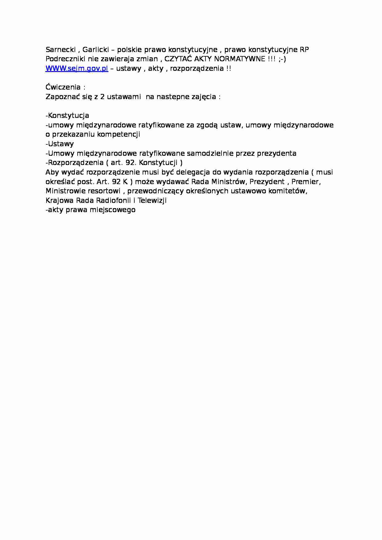 Prawo konstytucyjne - wykłady - strona 1