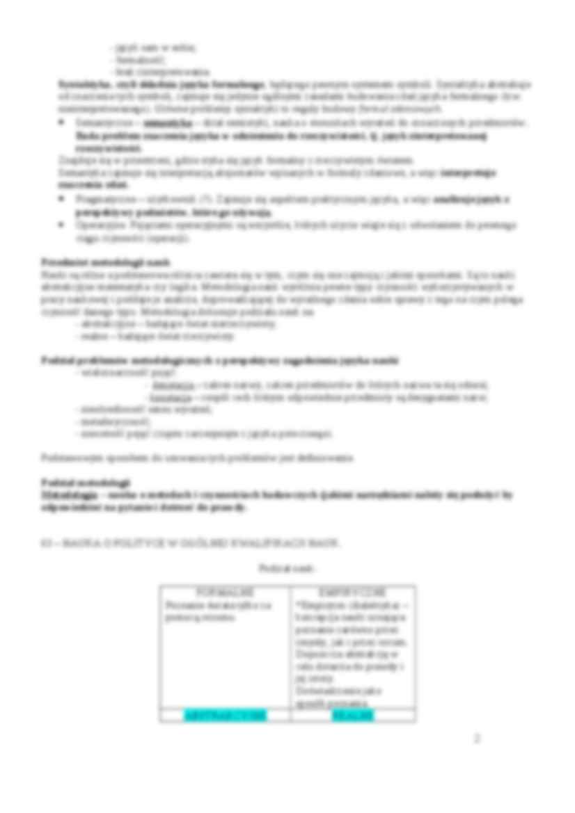 Metodologia Badań Politologicznych, ćwiczenia - strona 2