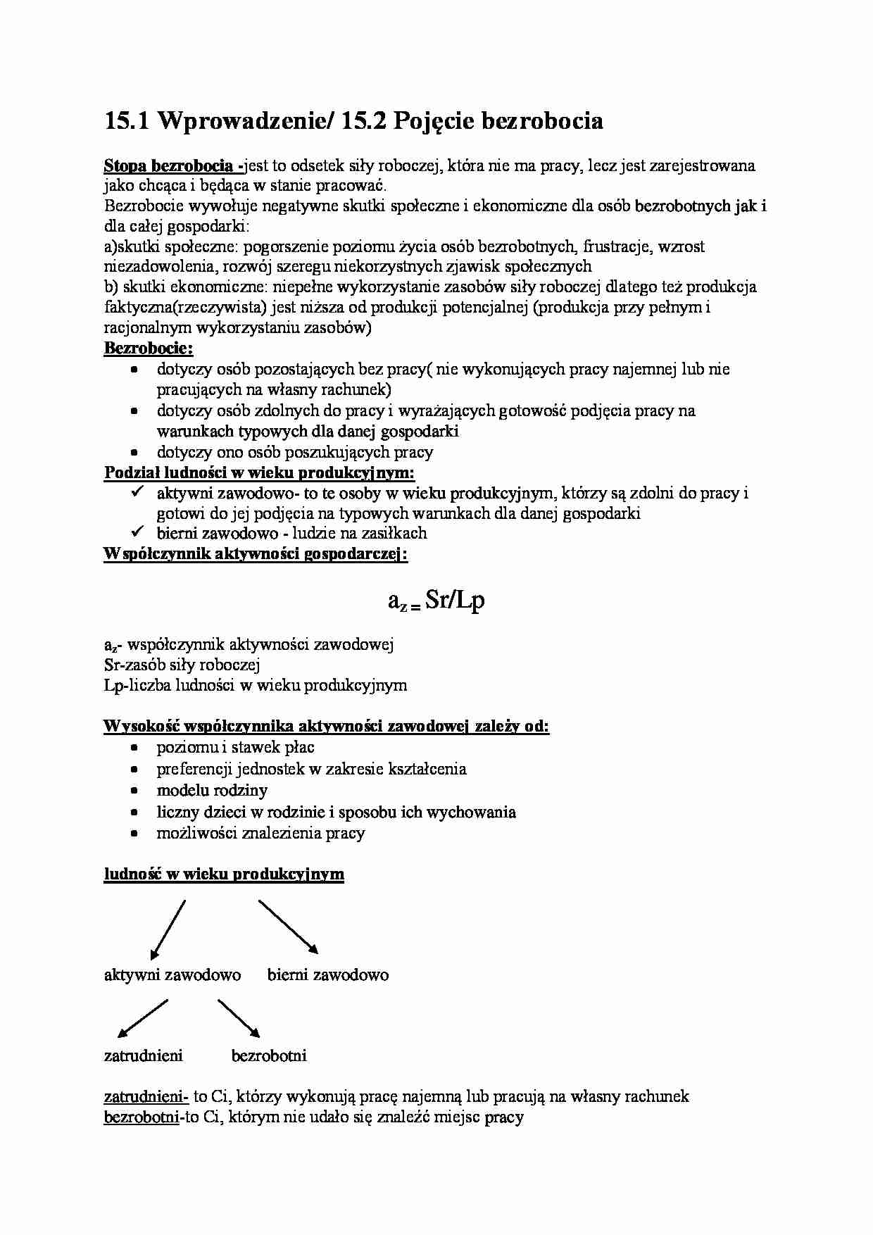 Bezrobocie - przyczyny - strona 1
