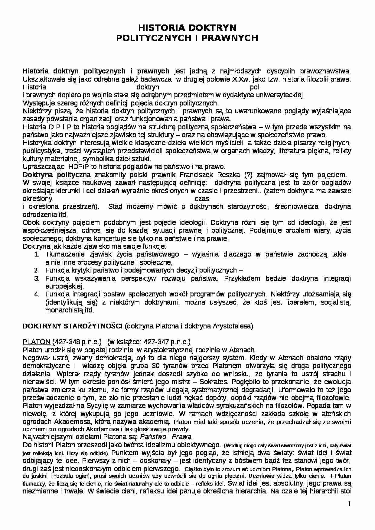 Doktryny polityczne - doktryny starożytności - strona 1