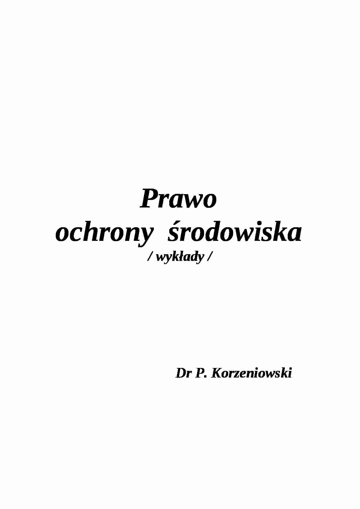 Prawo ochrony środowiska - Zasada prwencji - strona 1