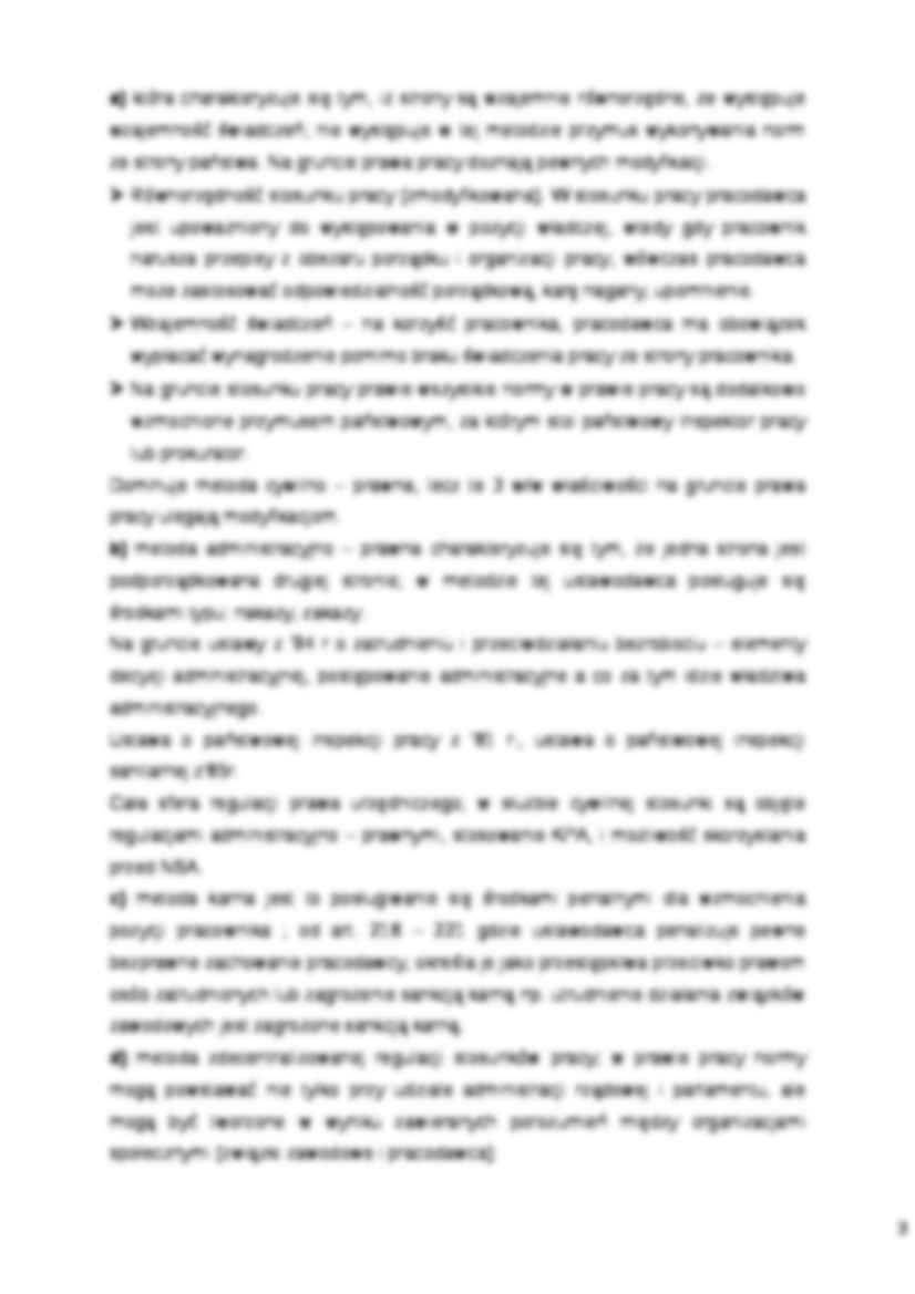 Prawo pracy - zarys i charakterystyka - strona 3