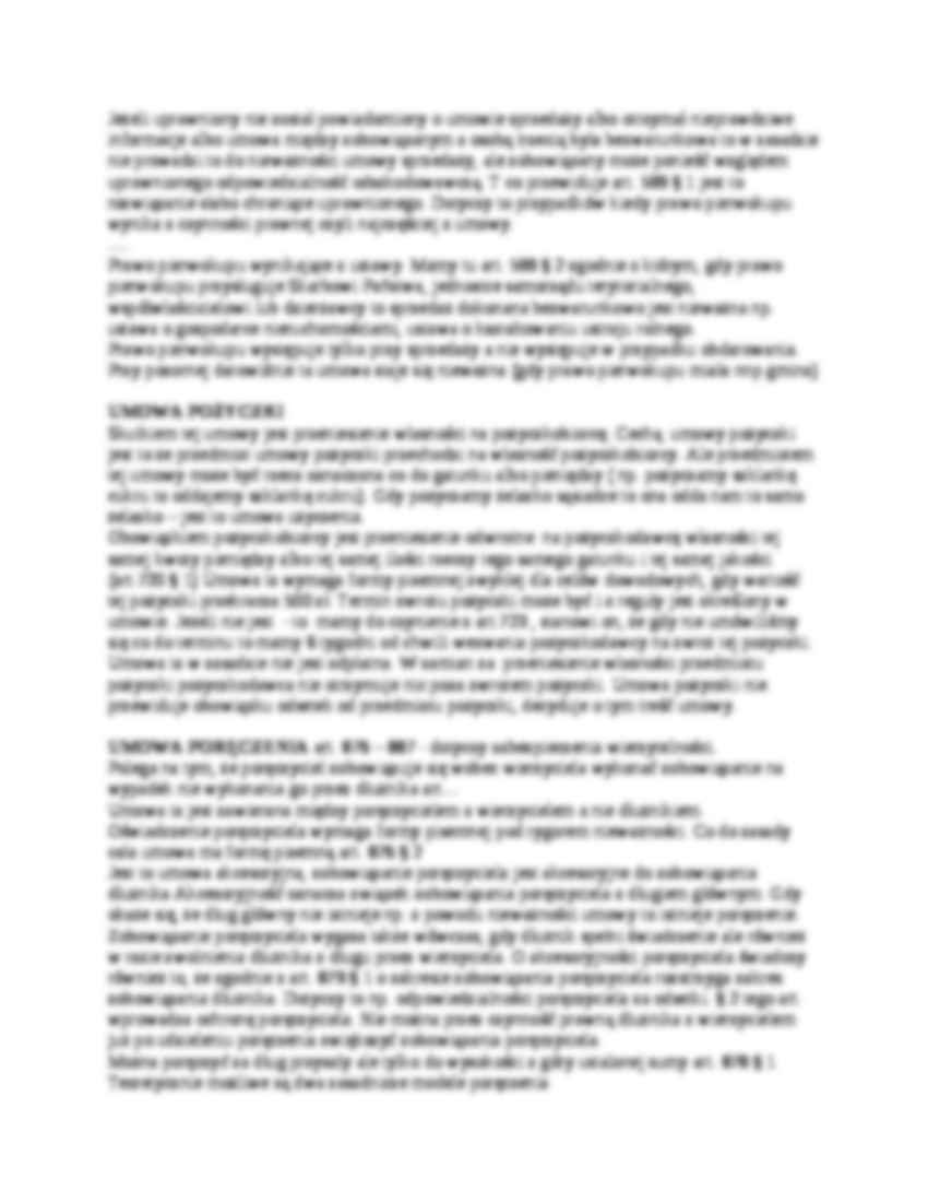 Prawo cywilne, umowy - wykład VI, VII - strona 2