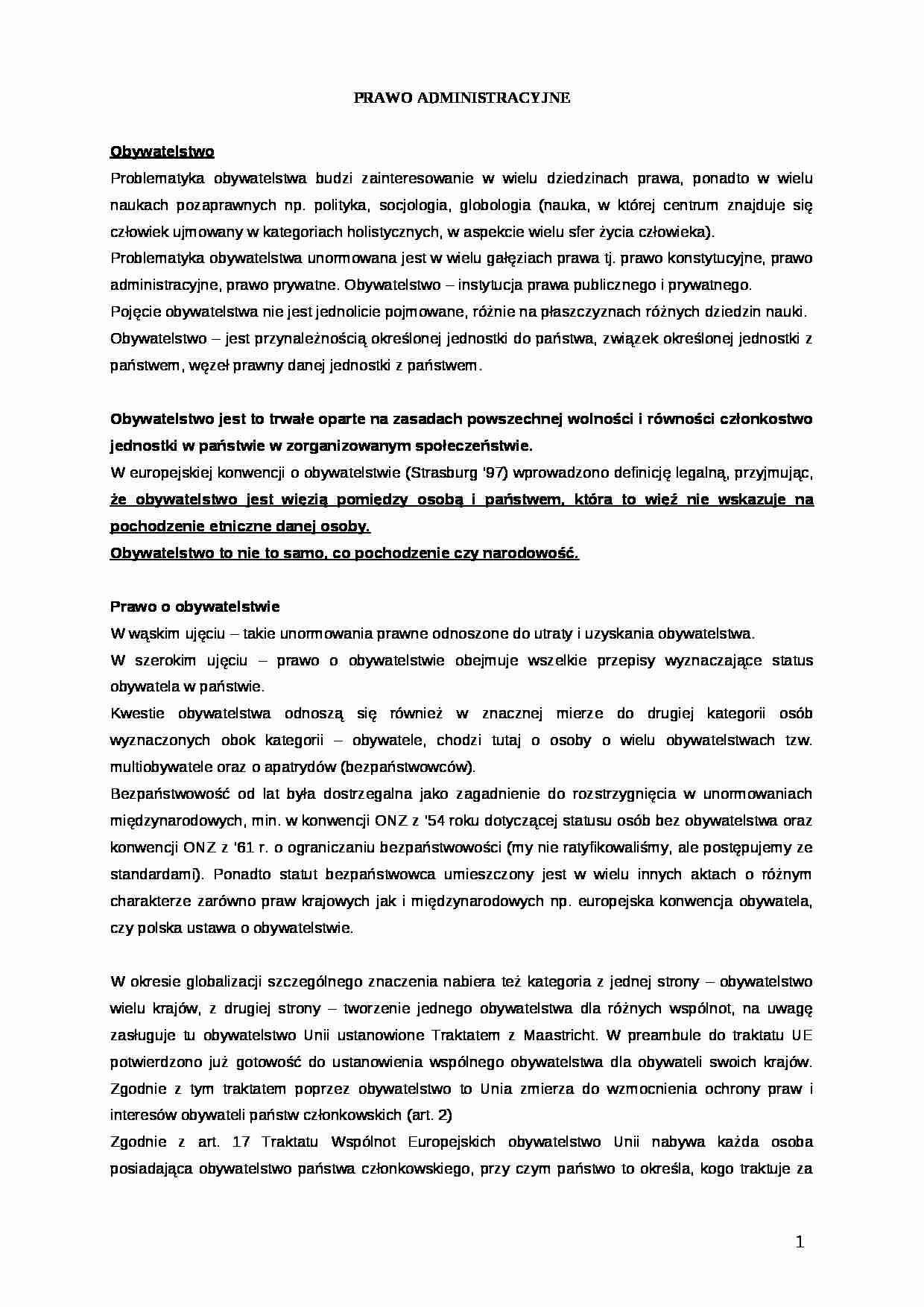 Prawo administracyjne szczegółowe - strona 1