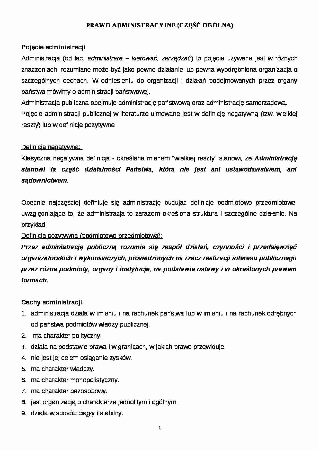 Prawo administracyjne (zagadnienia na obronę) - strona 1