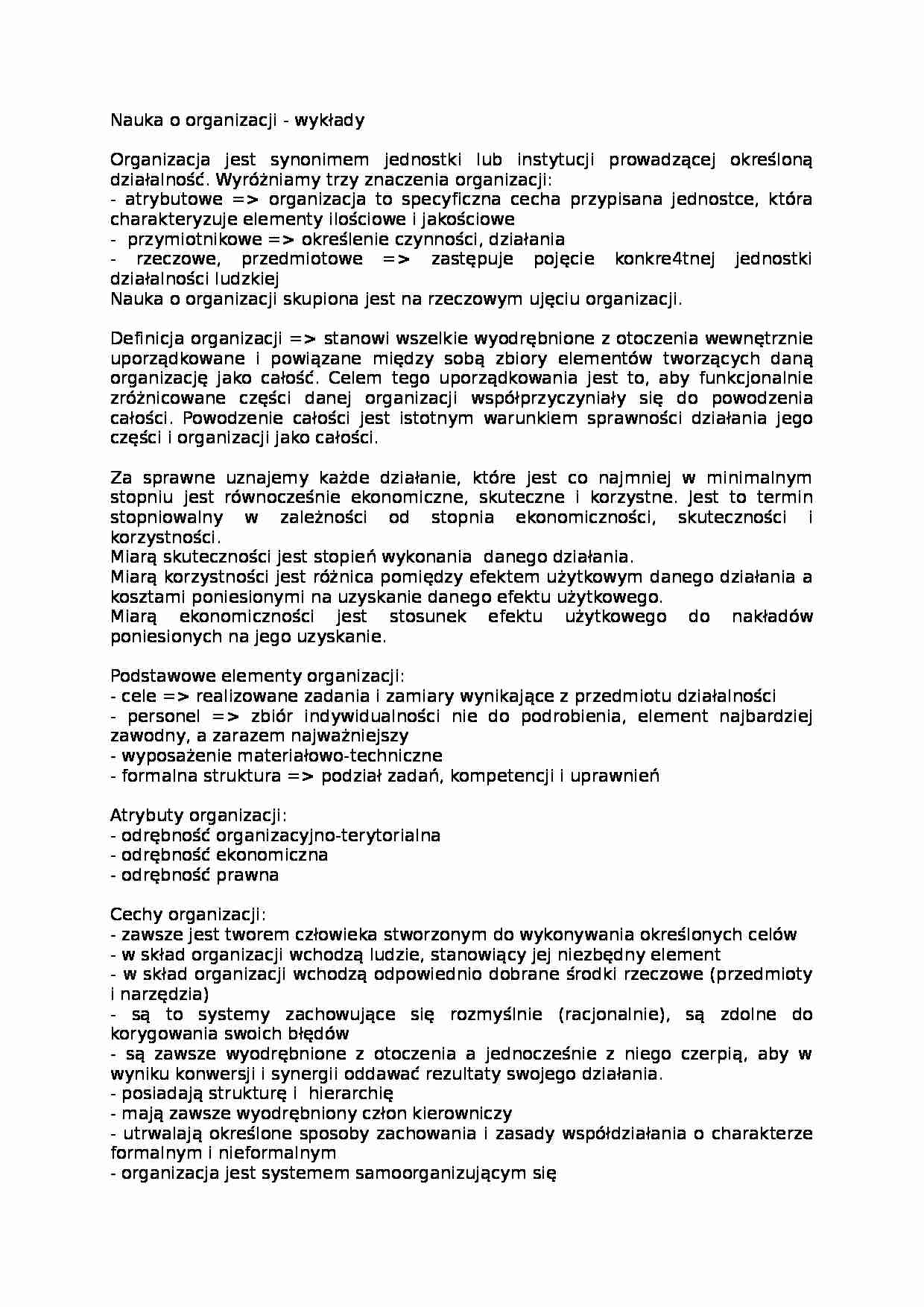 Organizacja notatki - strona 1