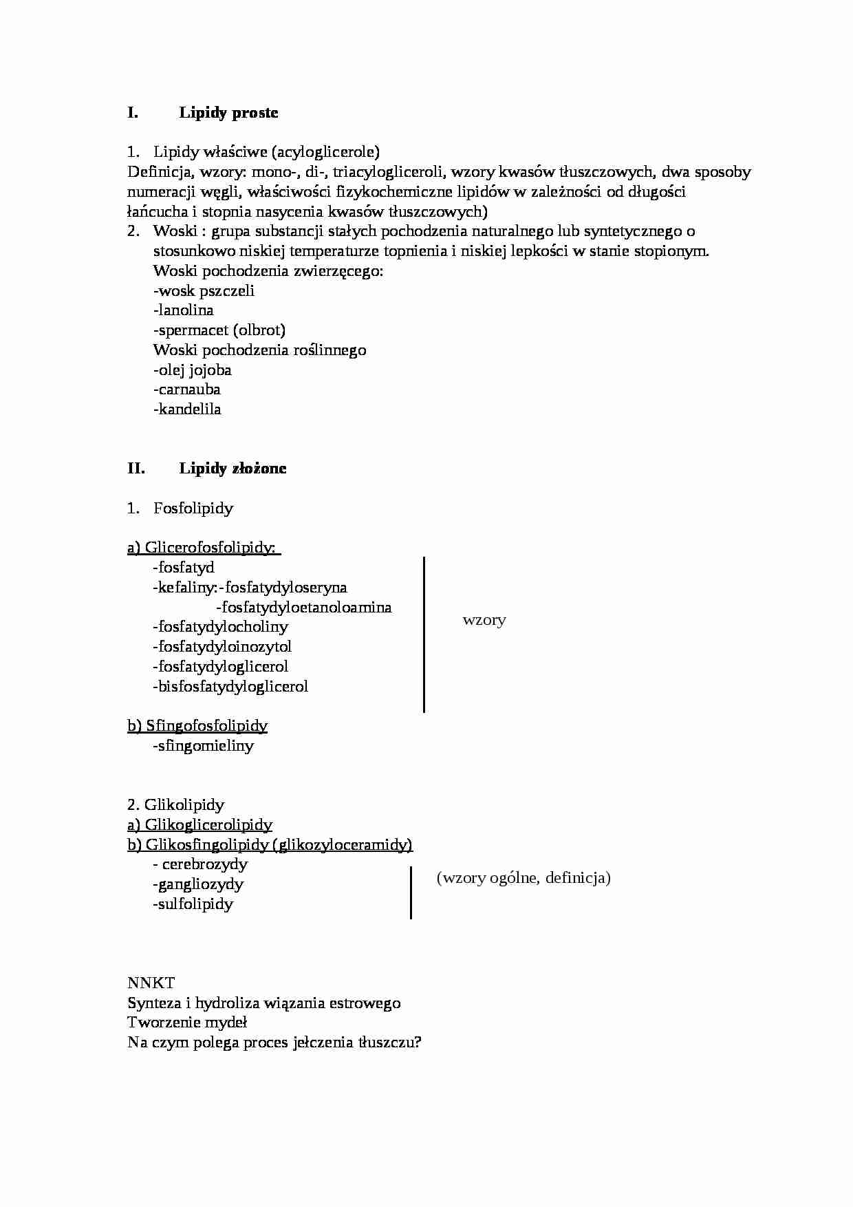 Zagadnienia z lipidów - strona 1